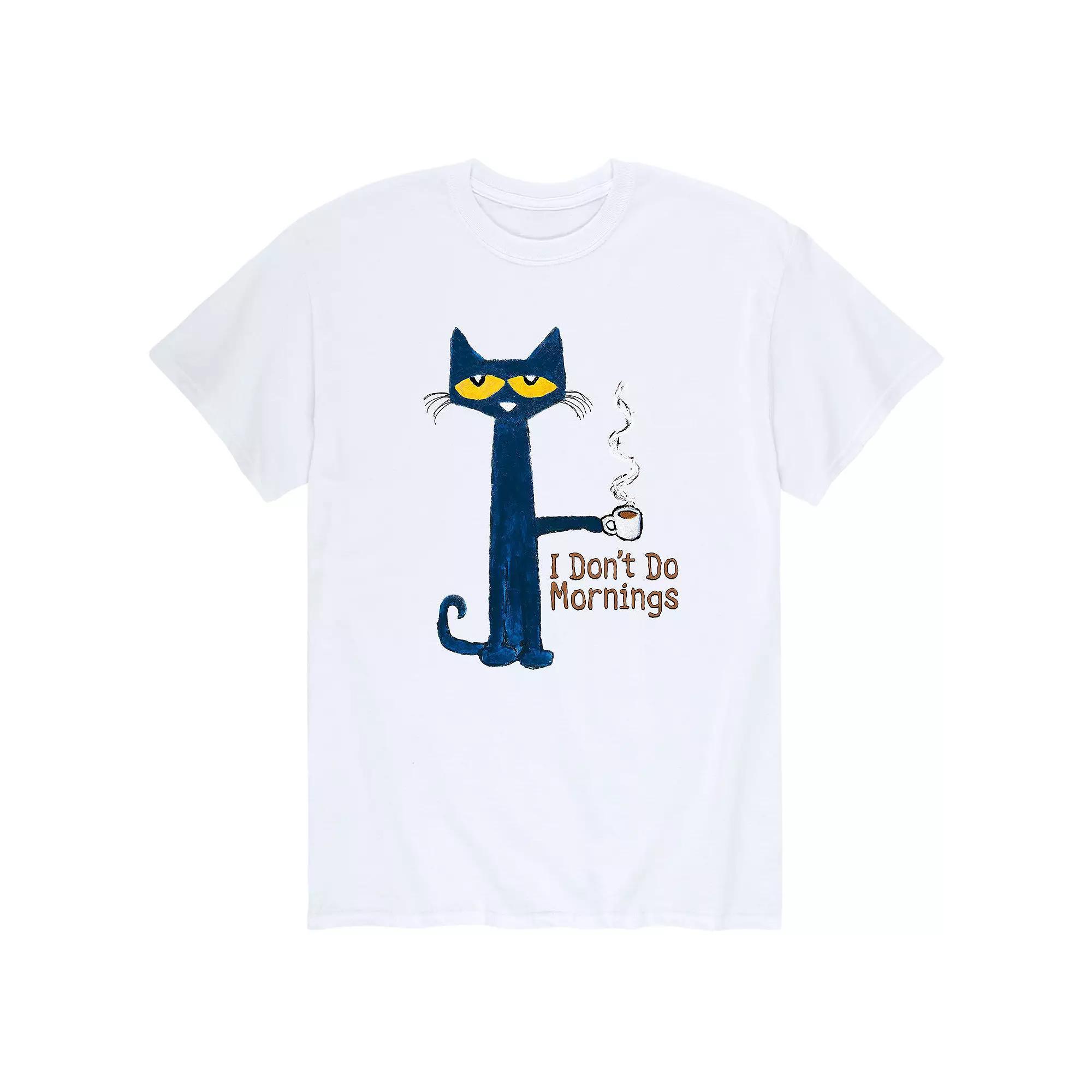Mens Pete The Cat Dont Do Mornings Tee Product Image