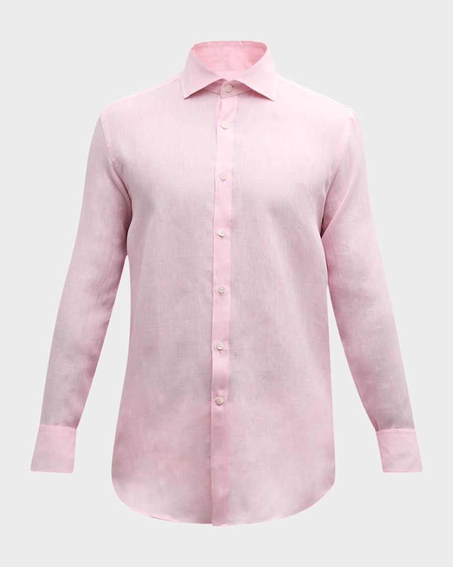 Mens Classic-Fit Linen Sport Shirt Product Image