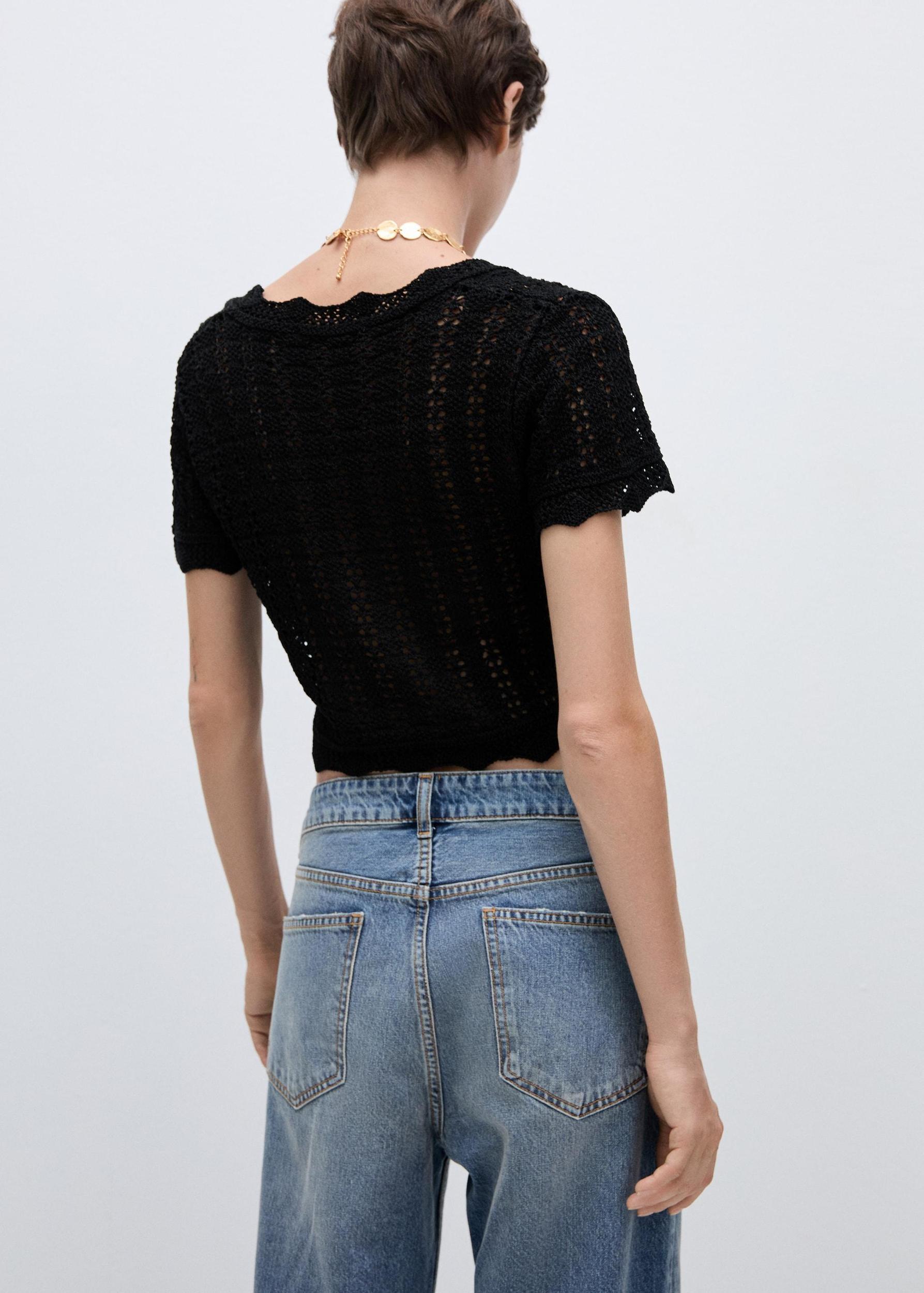 Knitted cardigan with bow - Women | MANGO USA Product Image