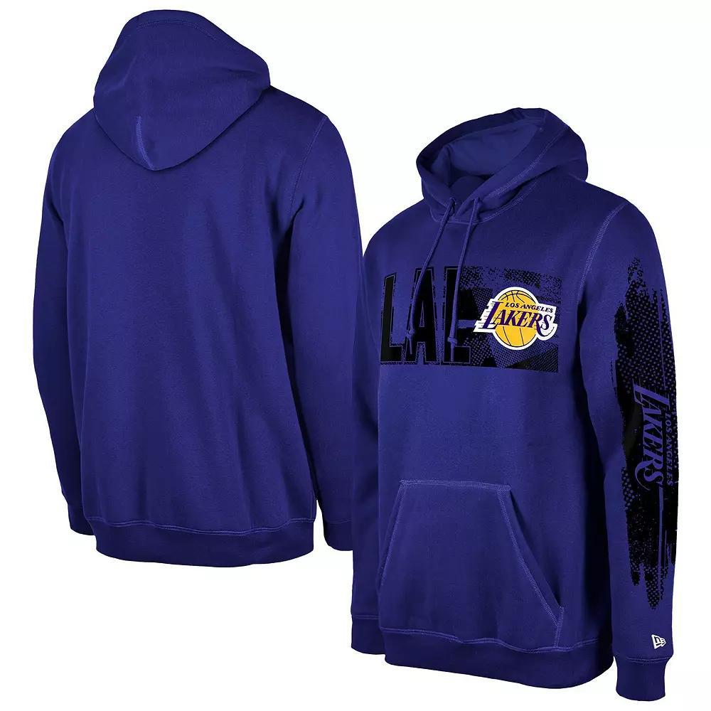 Men's New Era Los Angeles Lakers Purple Tip-Off Collection Pullover Hoodie, Size: Large Product Image