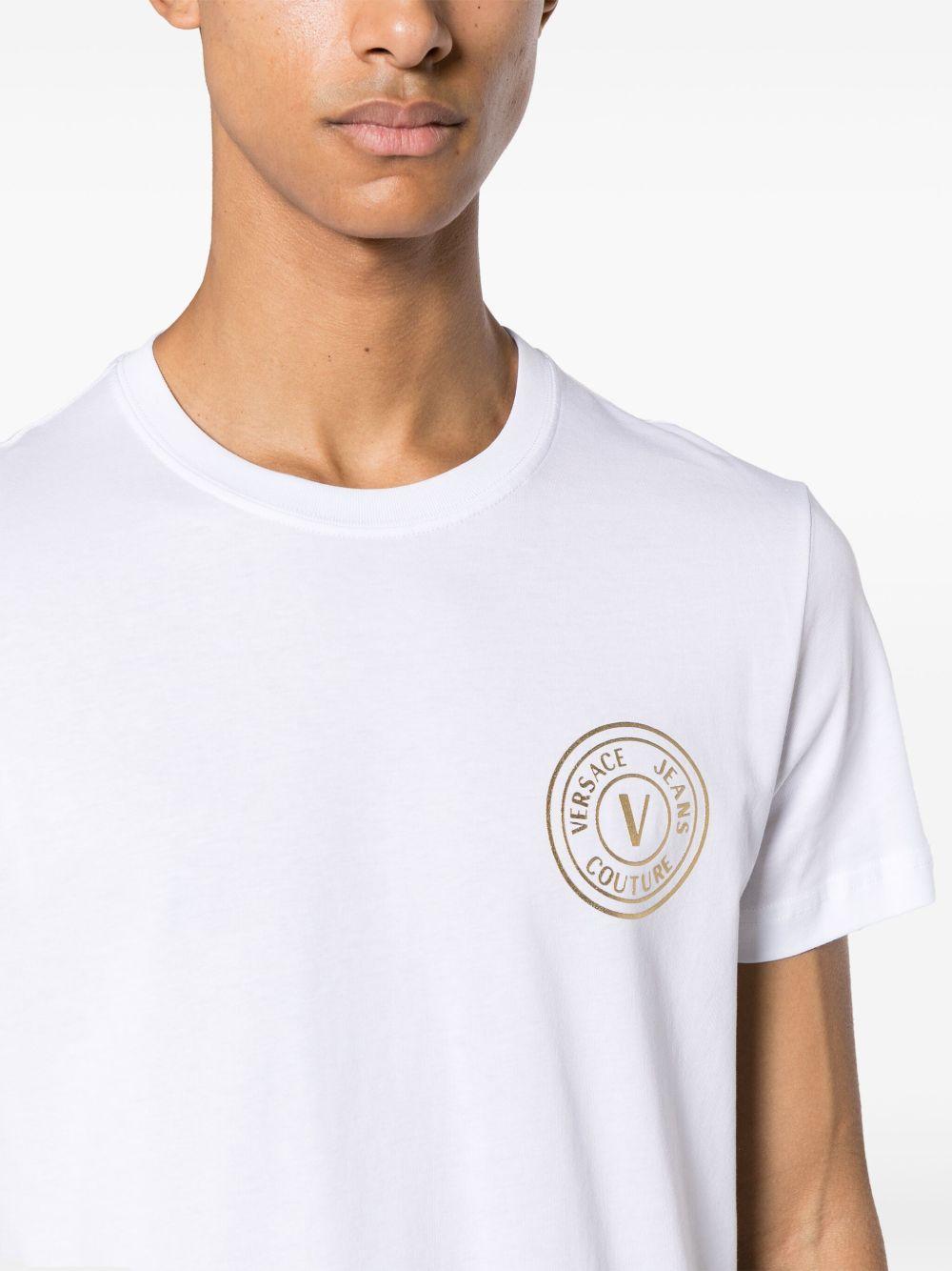 logo-flocked cotton T-shirt Product Image