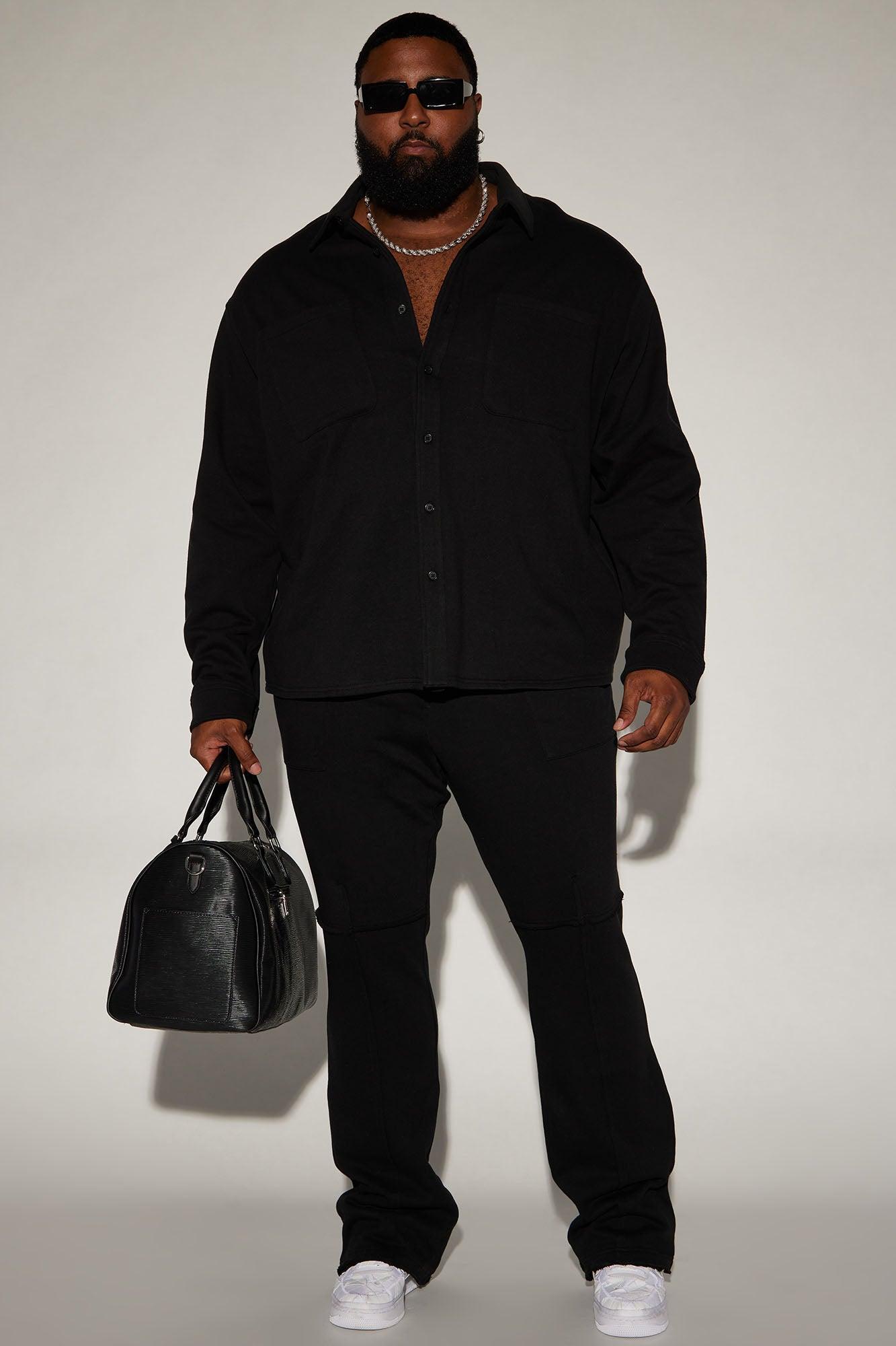 Lucian Skinny Flare Sweatpant - Black Product Image