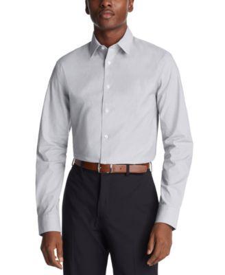 Calvin Klein Mens Slim-Fit Steel Plus Dress Shirt Product Image
