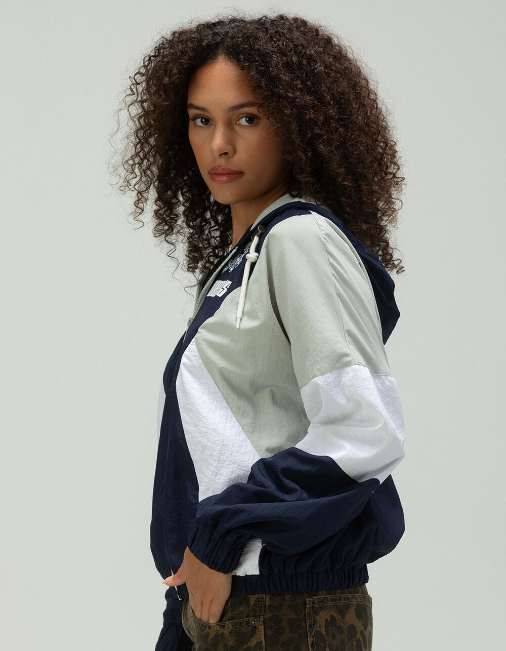 WEAR BY ERIN ANDREWS Dallas Cowboys Womens Windbreaker Jacket - NAVY Product Image