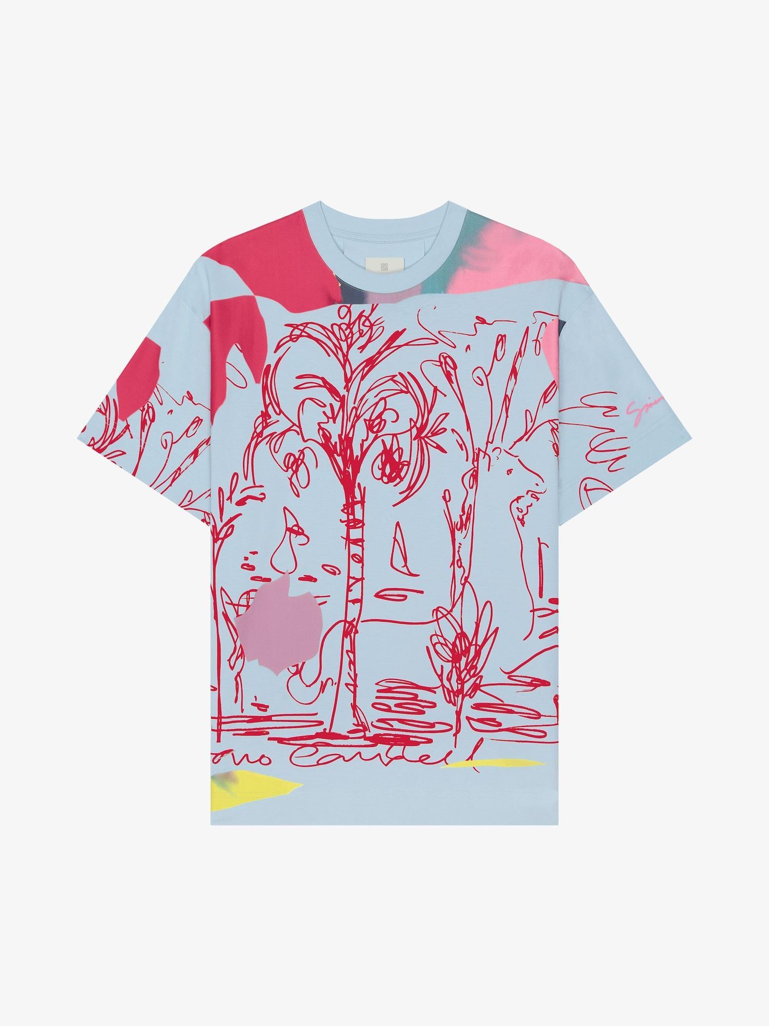Printed multicolor t-shirt in cotton Product Image