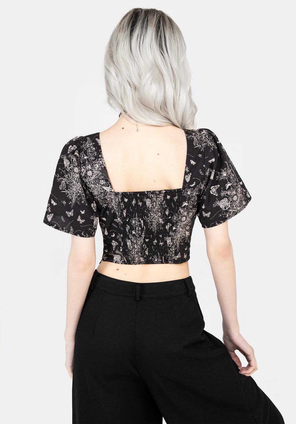 Thalia Button Front Crop Top Product Image