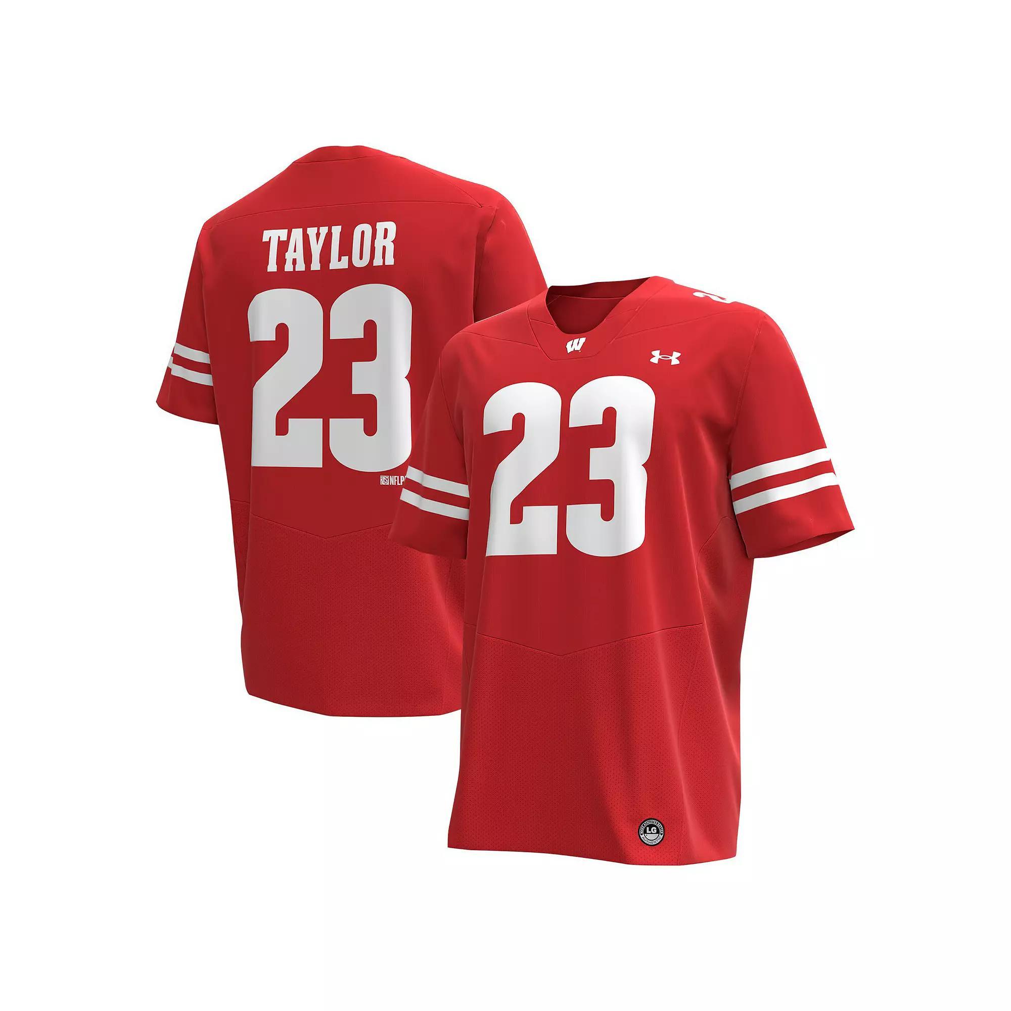 Men's Under Armour Jonathan Taylor Red Wisconsin Badgers Replica Alumni Football Jersey, Size: 3XL Product Image
