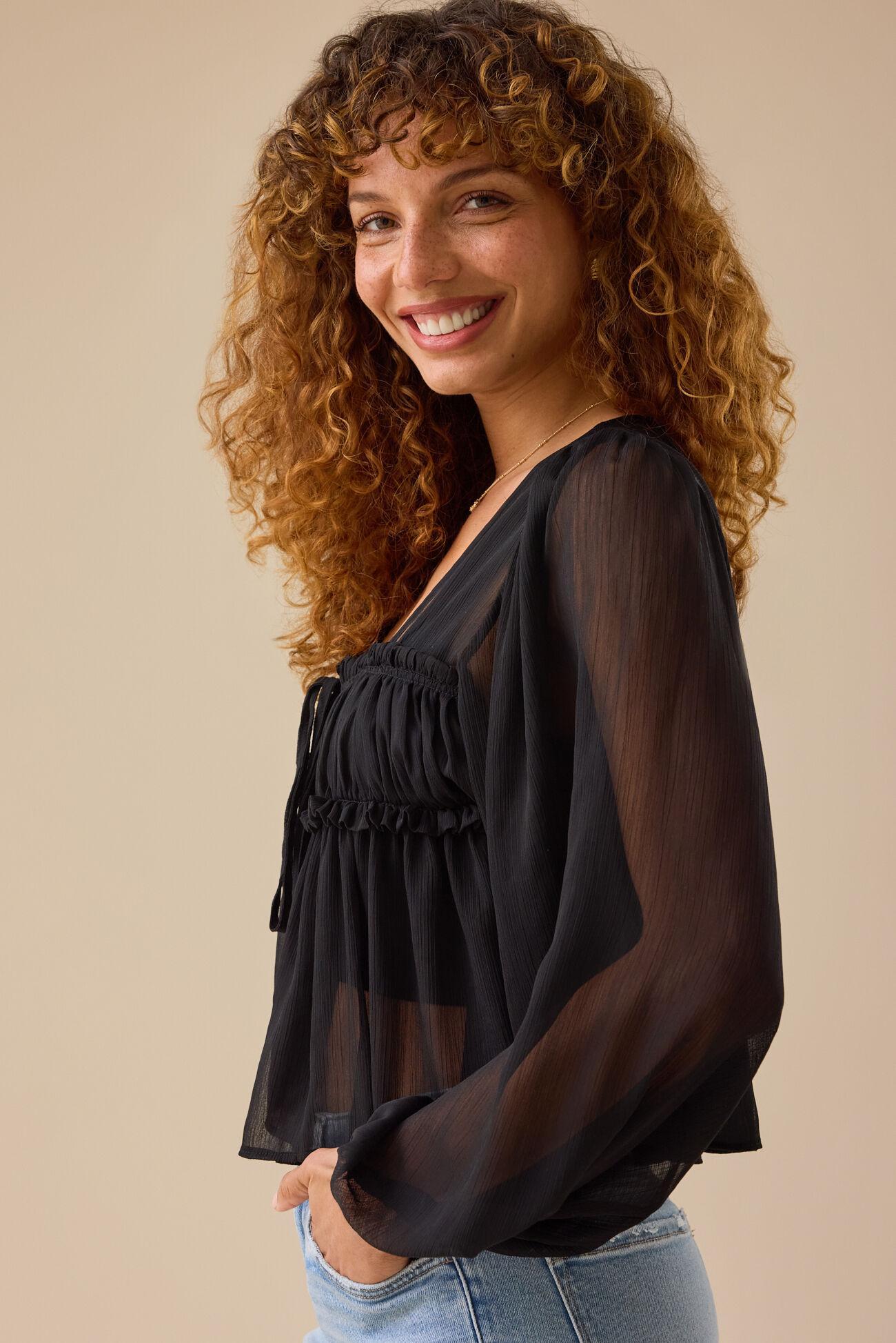 Darsea Chiffon Babydoll Top Product Image