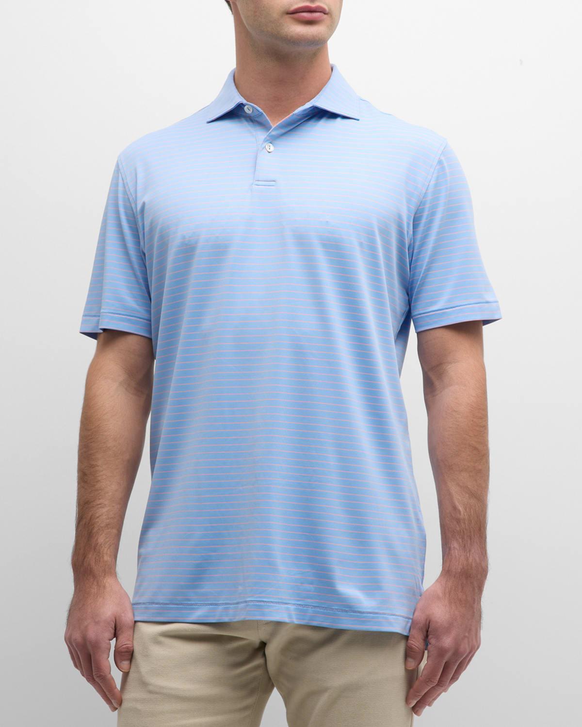 Men's Duet Stripe Performance Jersey Polo Shirt Product Image