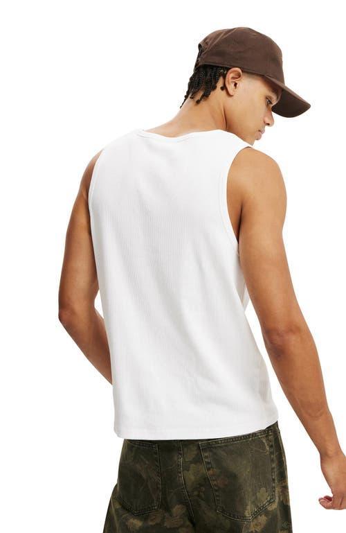 Cotton On Men's Rib Tank in White at Nordstrom, Size Large Product Image
