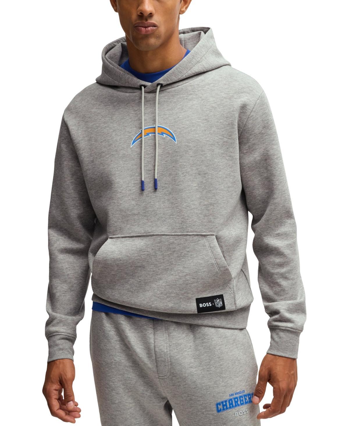 HUGO BOSS X Nfl Men's Interlock Hoodie In Chargers Grey Product Image