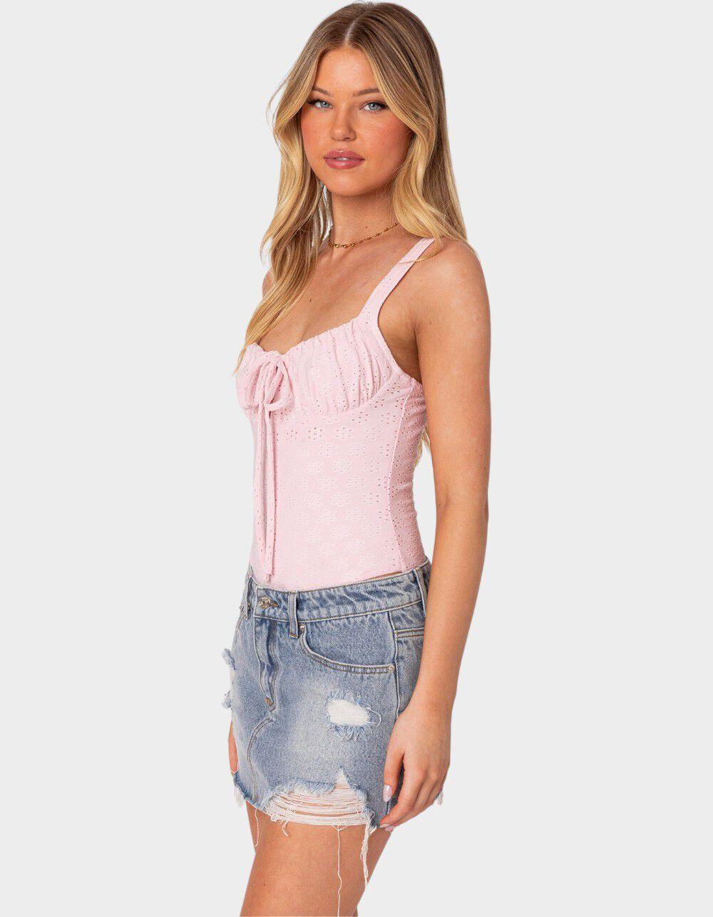 EDIKTED Carol Eyelet Bodysuit Product Image