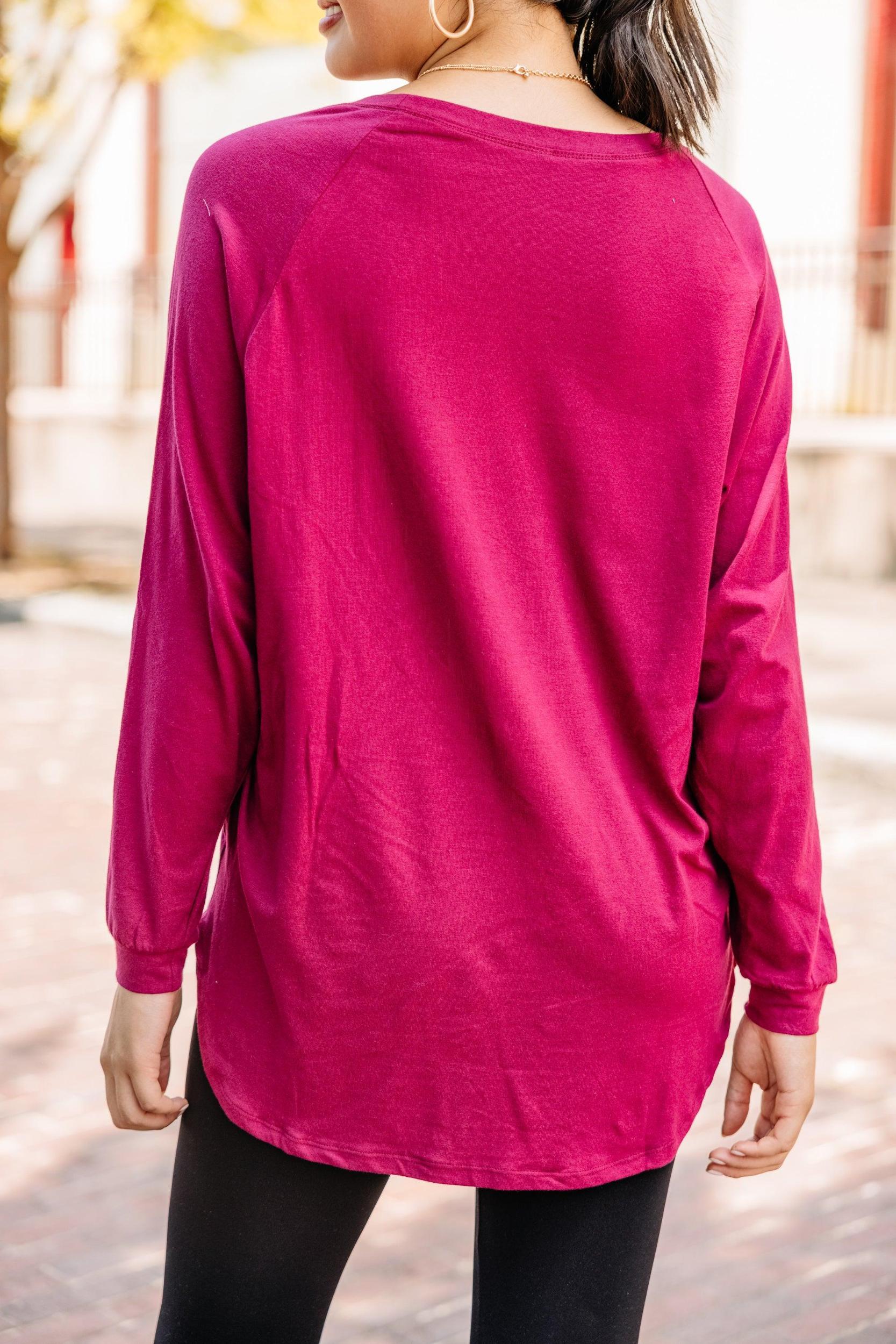 Easy Like Sunday Wine Red Tunic Female Product Image