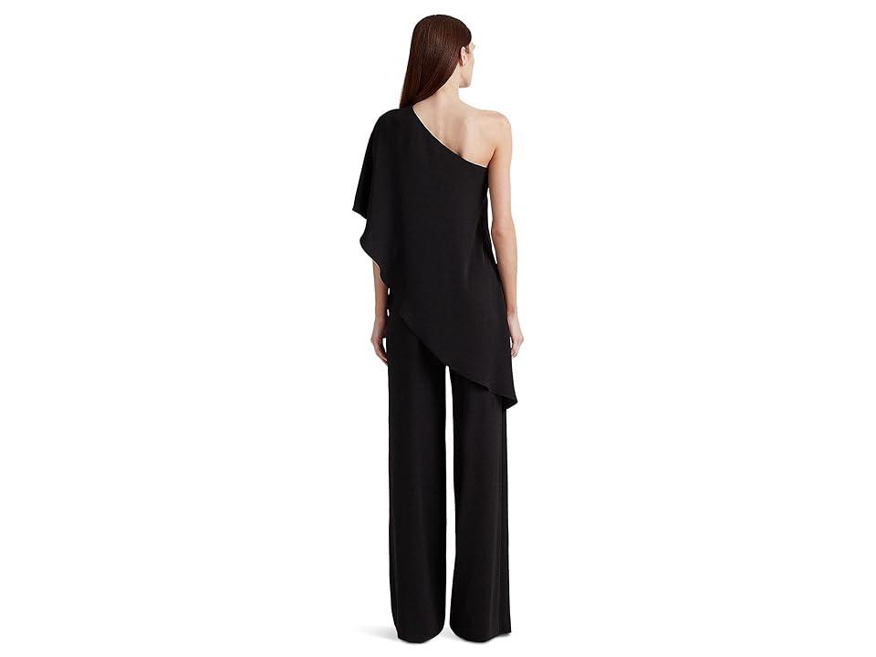 Lauren Ralph Lauren Cape Georgette One-Shoulder Jumpsuit Women's Jumpsuit & Rompers One Piece Product Image
