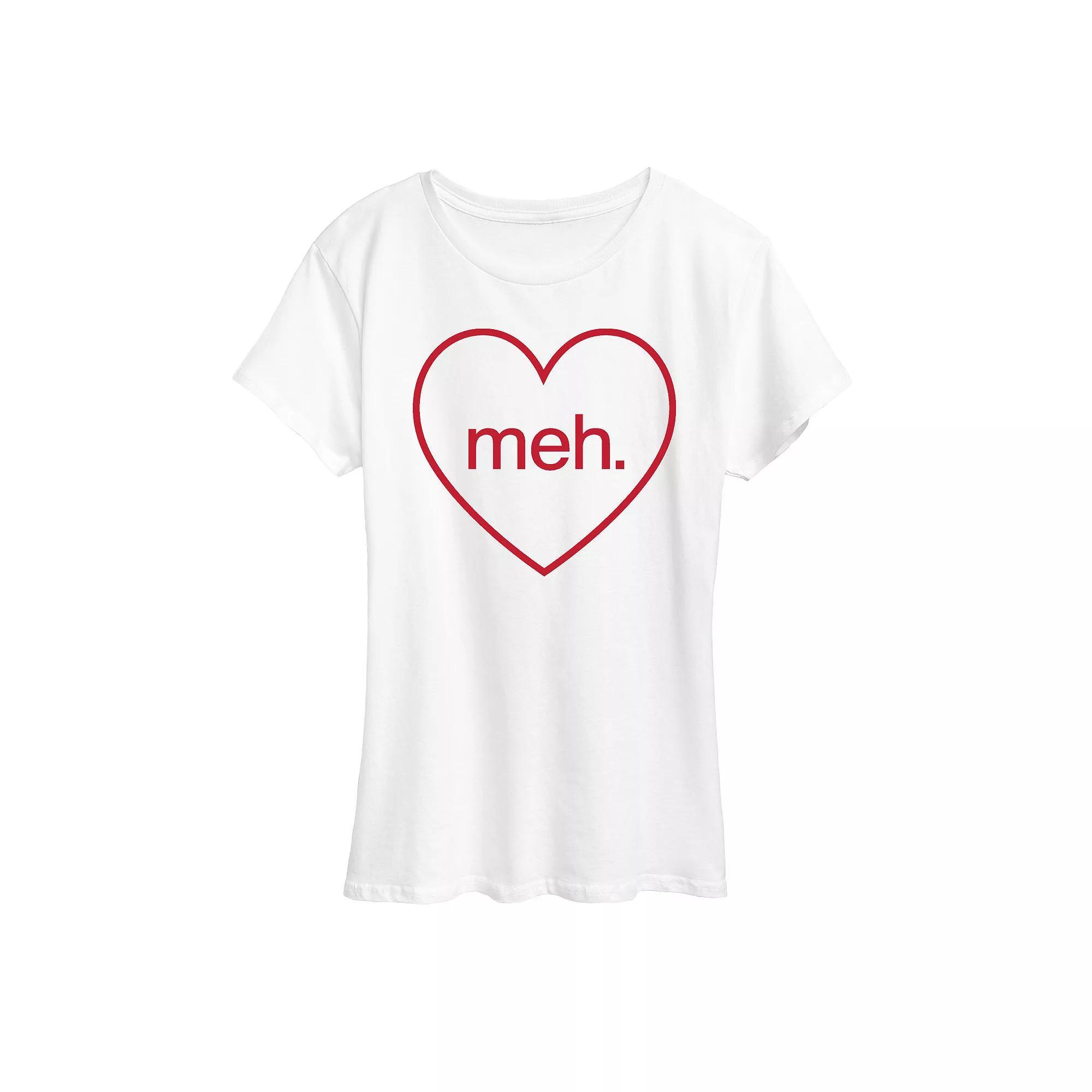 Womens Meh Heart Graphic Tee Product Image