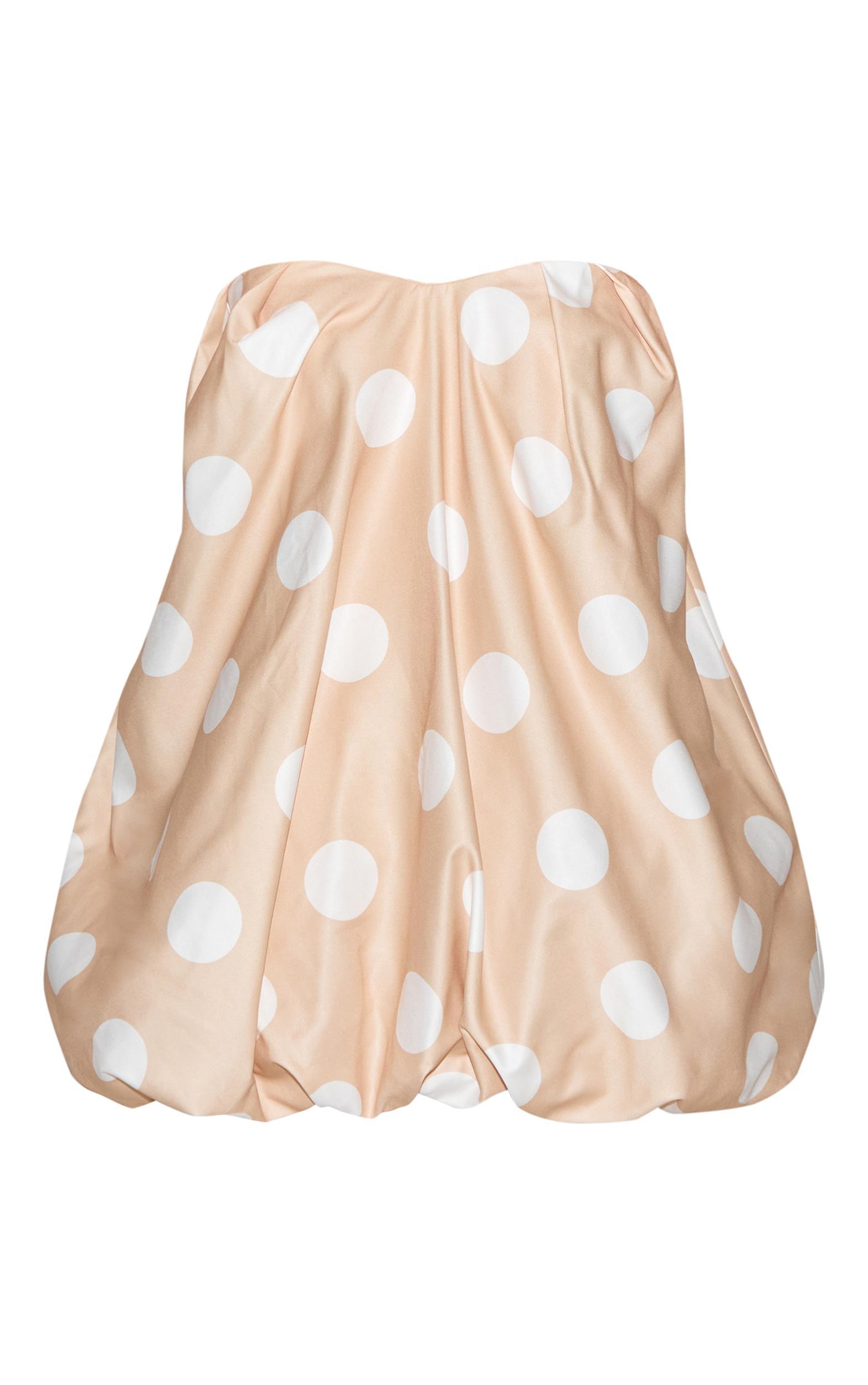 Stone Polka Dot Bandeau Puff Ball Dress Product Image