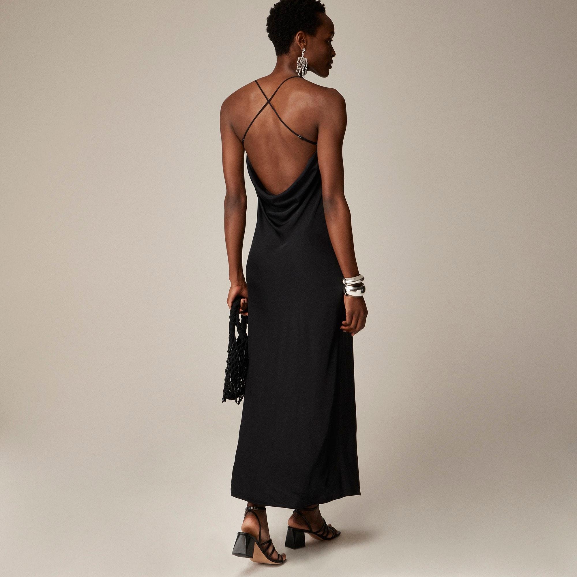 Collection cowlback slip dress in satin Product Image