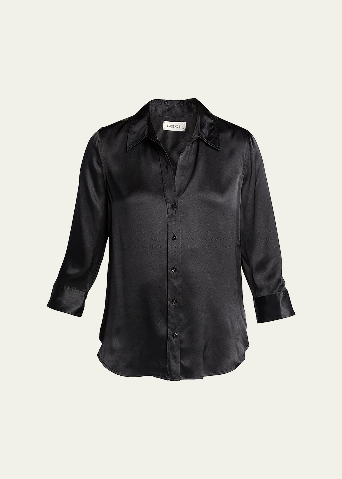 LAgence Dani Silk Charmeuse Blouse Product Image