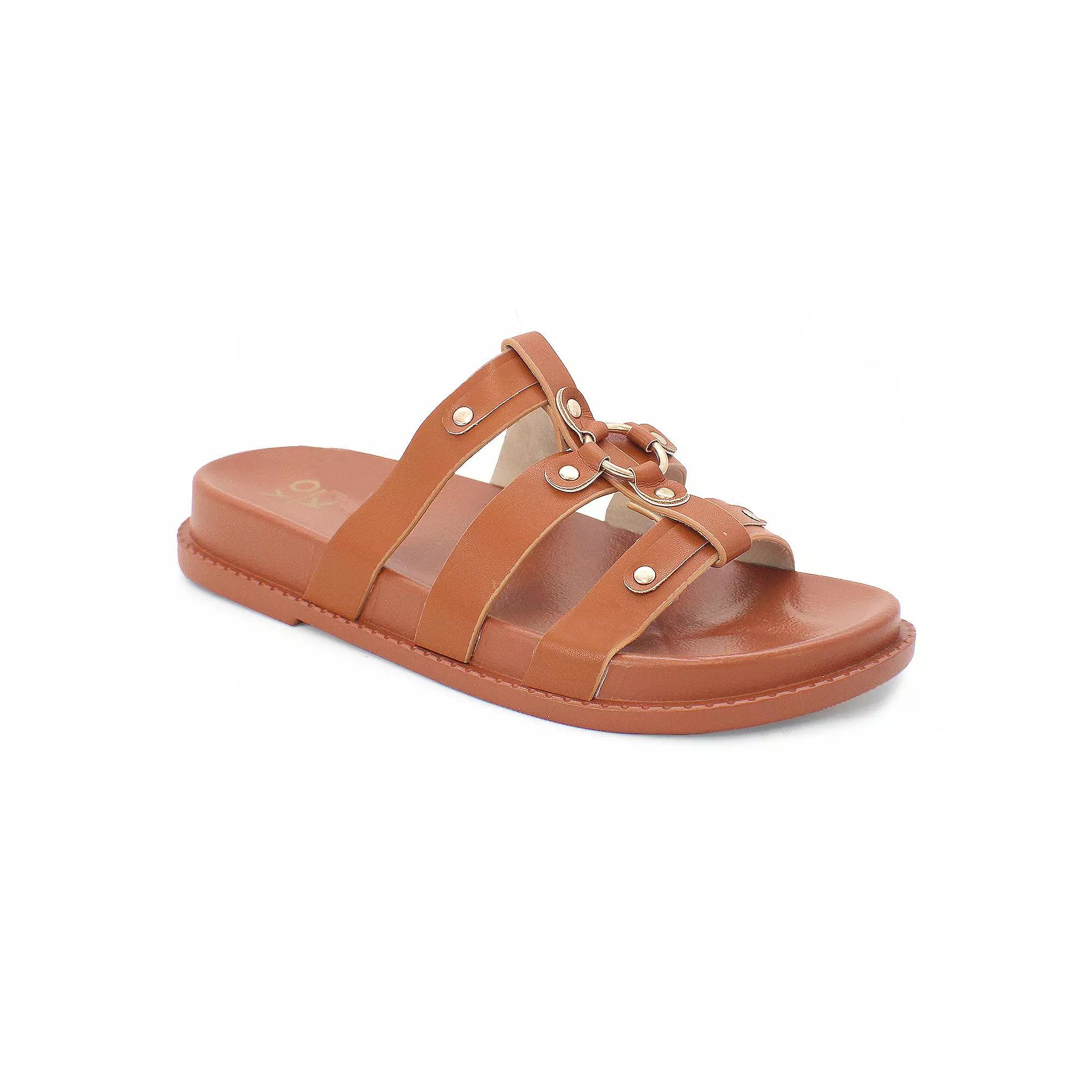 Yoki Nicole-17 Women's Fisherman Footbed Flat Slide Sandals, Size: 10 Medium Product Image