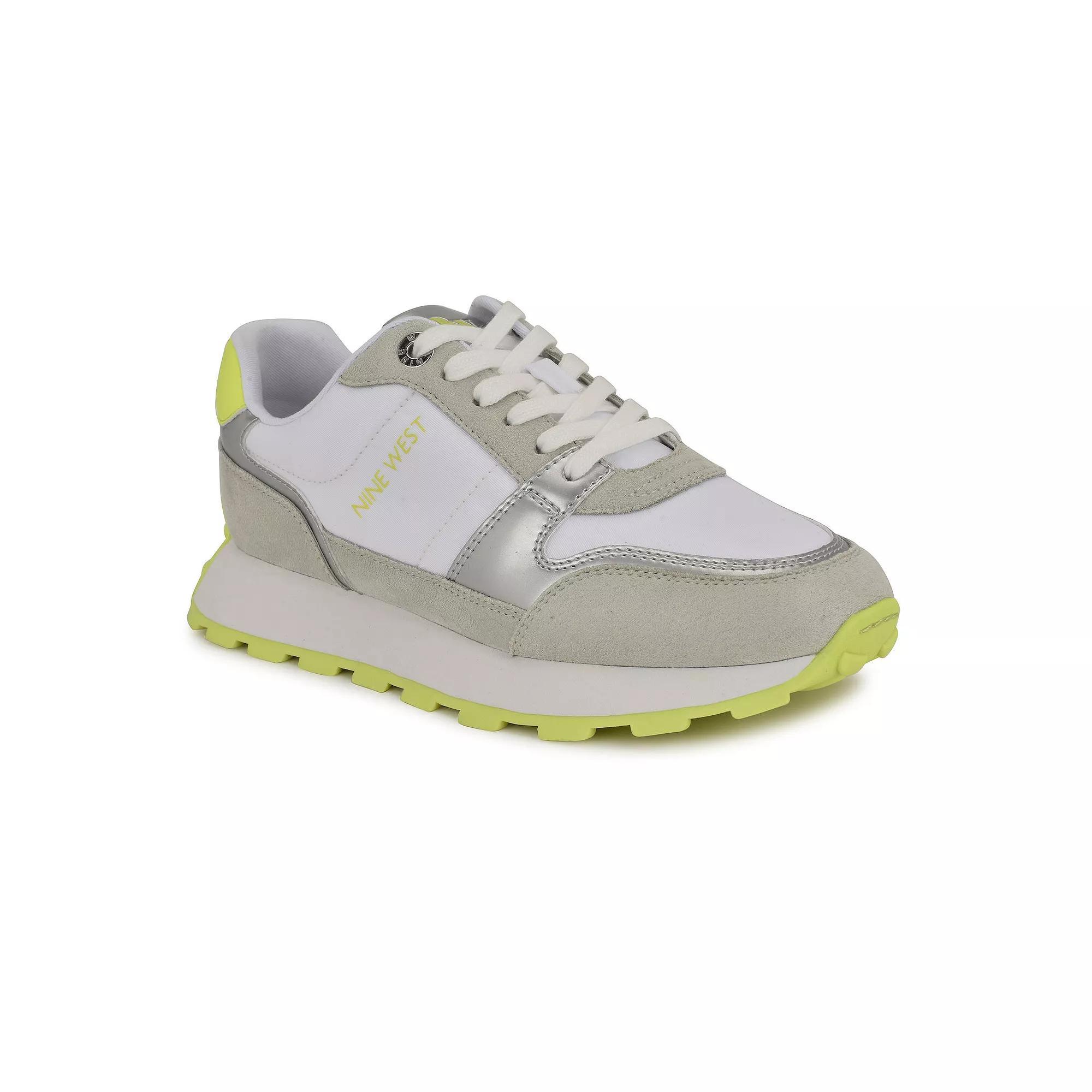Nine West Kalah Casual Lace-Up Round Toe Sneakers, Womens Product Image