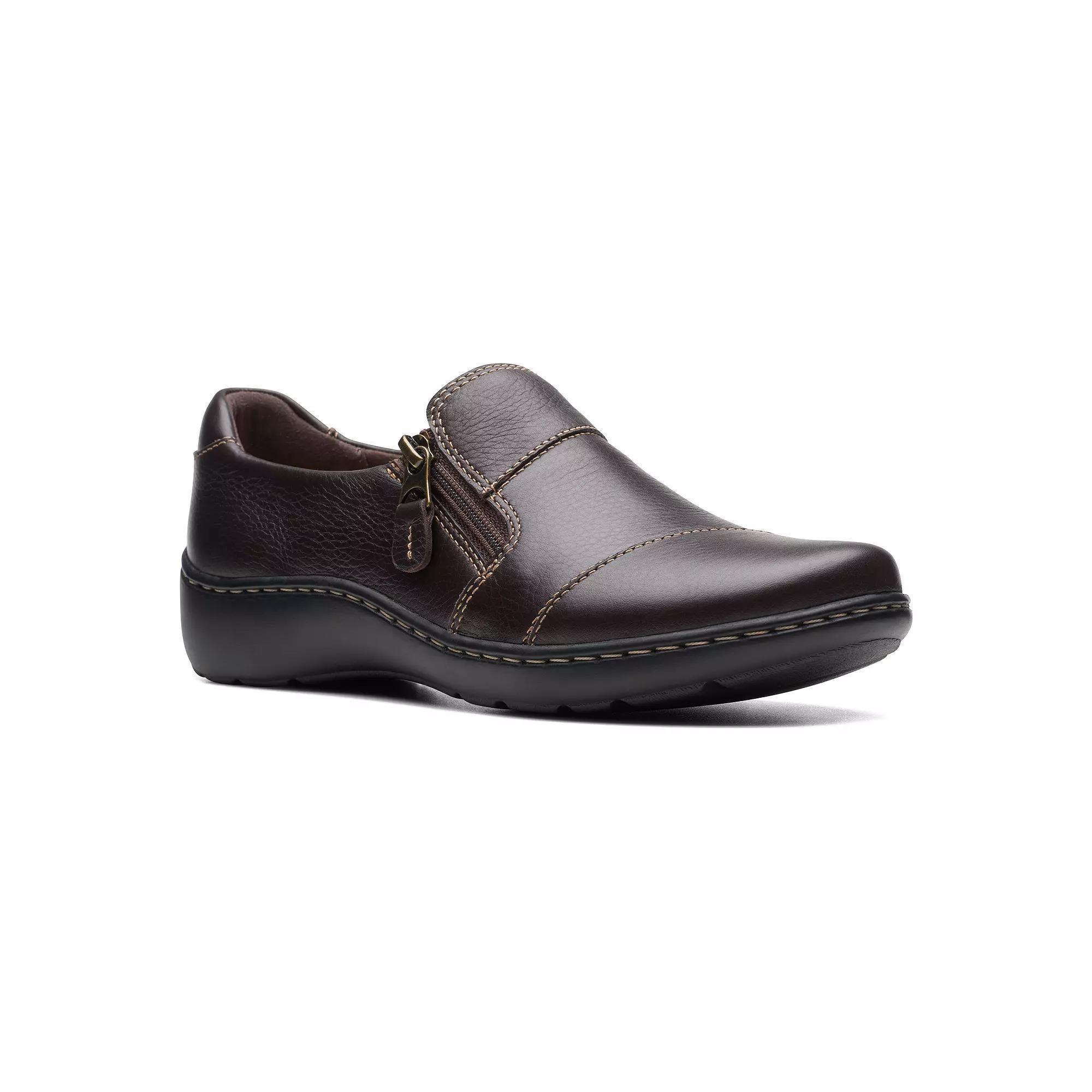 Clarks® Cora Harbor Women's Leather Shoes, Size: 11, Brown Product Image