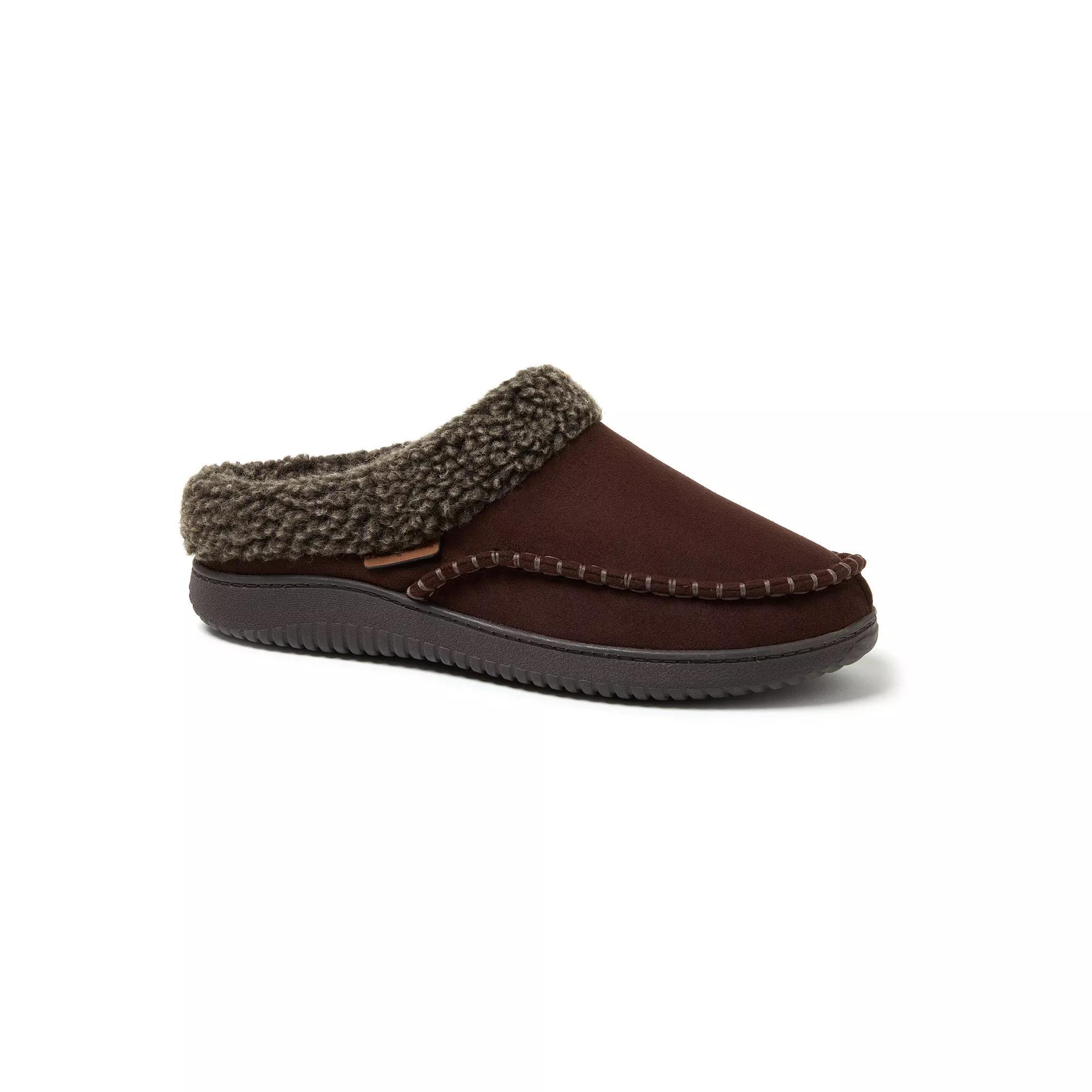 Dearfoams Marshall Microsuede Men's Clog Slippers, Size: Large, Brown Product Image