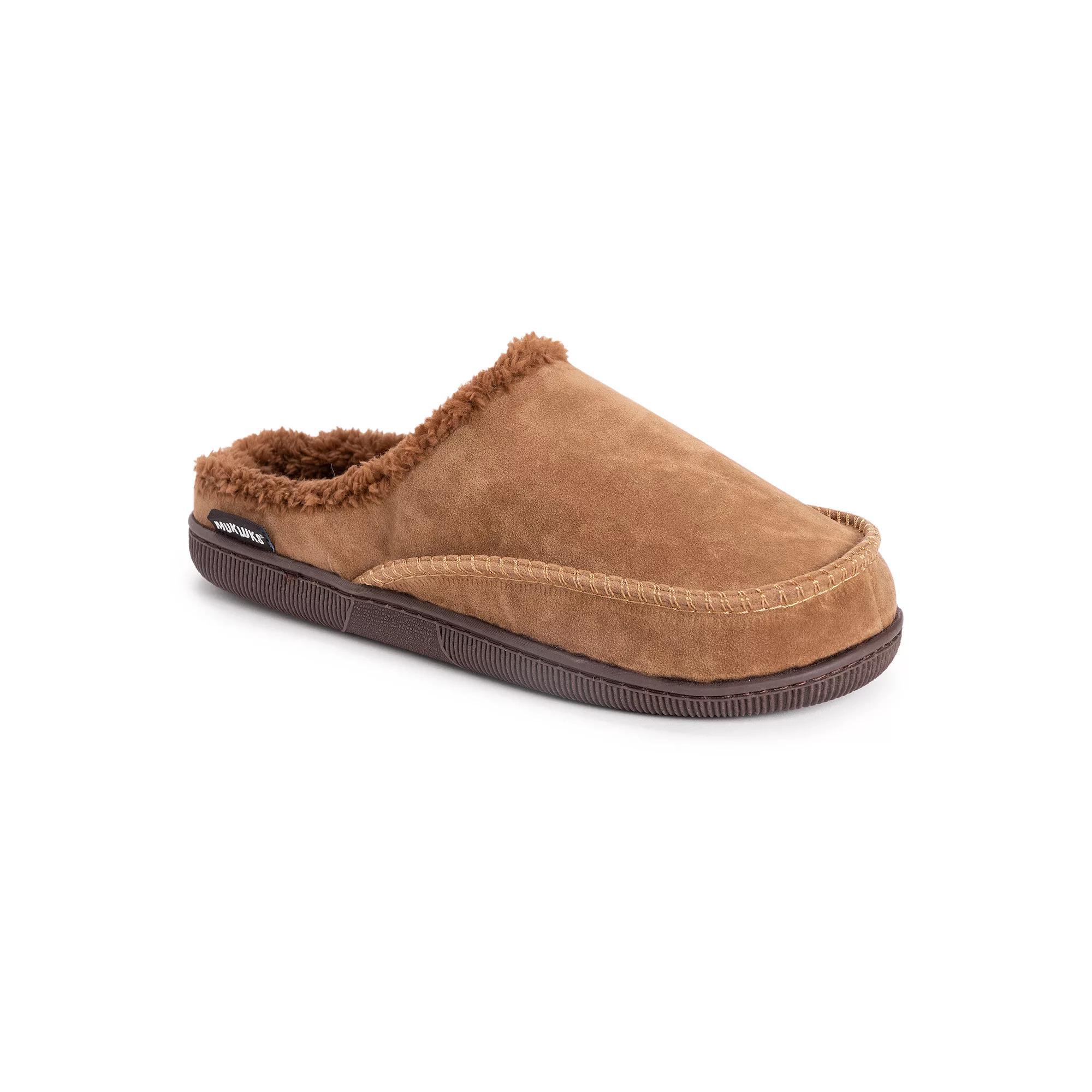 MUK LUKS Matt Printed Berber Mens Suede Clogs Product Image