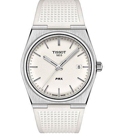 Tissot Mens Prx Automatic Stainless Steel Tonneau Bracelet Watch Product Image