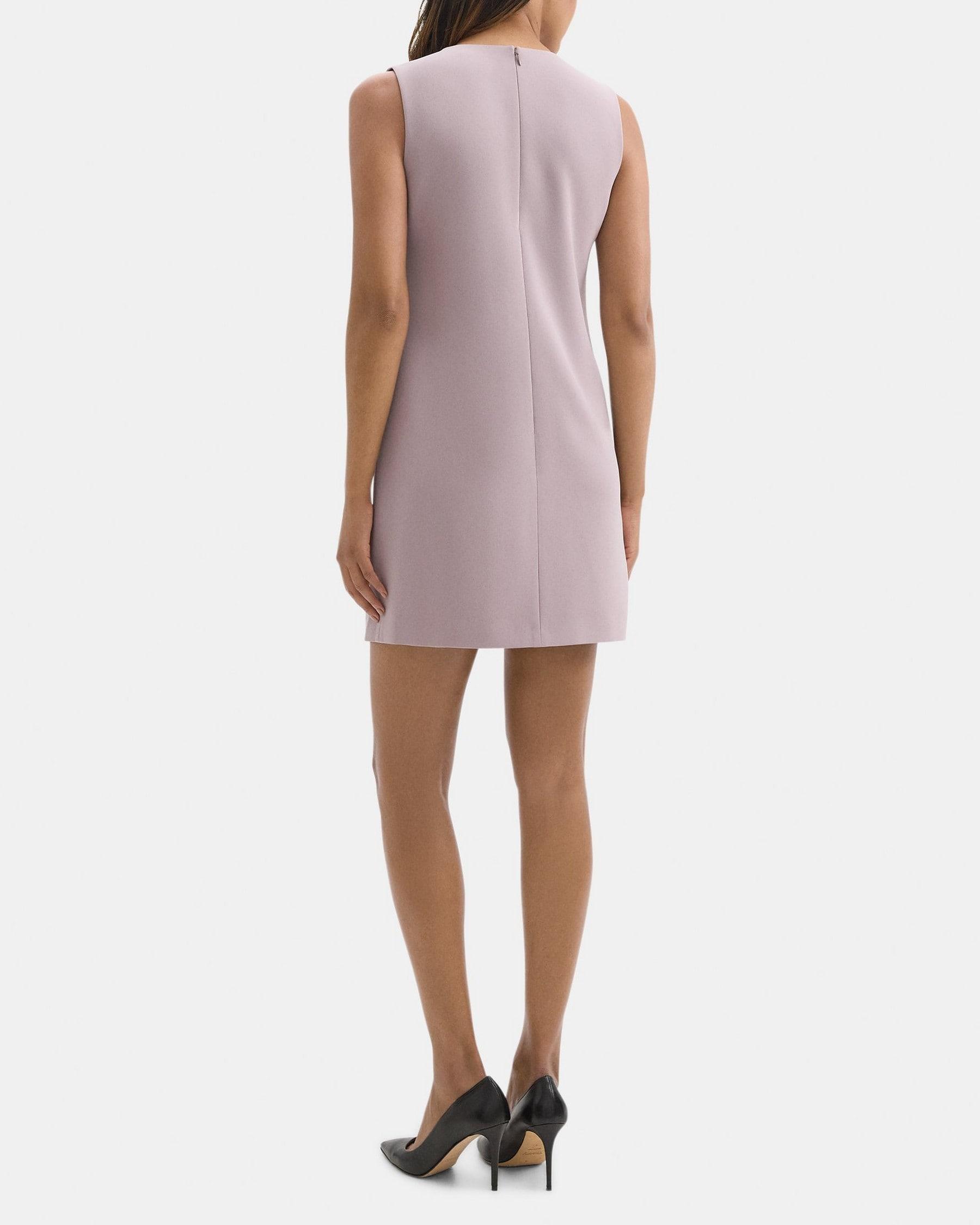 Sleeveless Shift Dress in Crepe Product Image