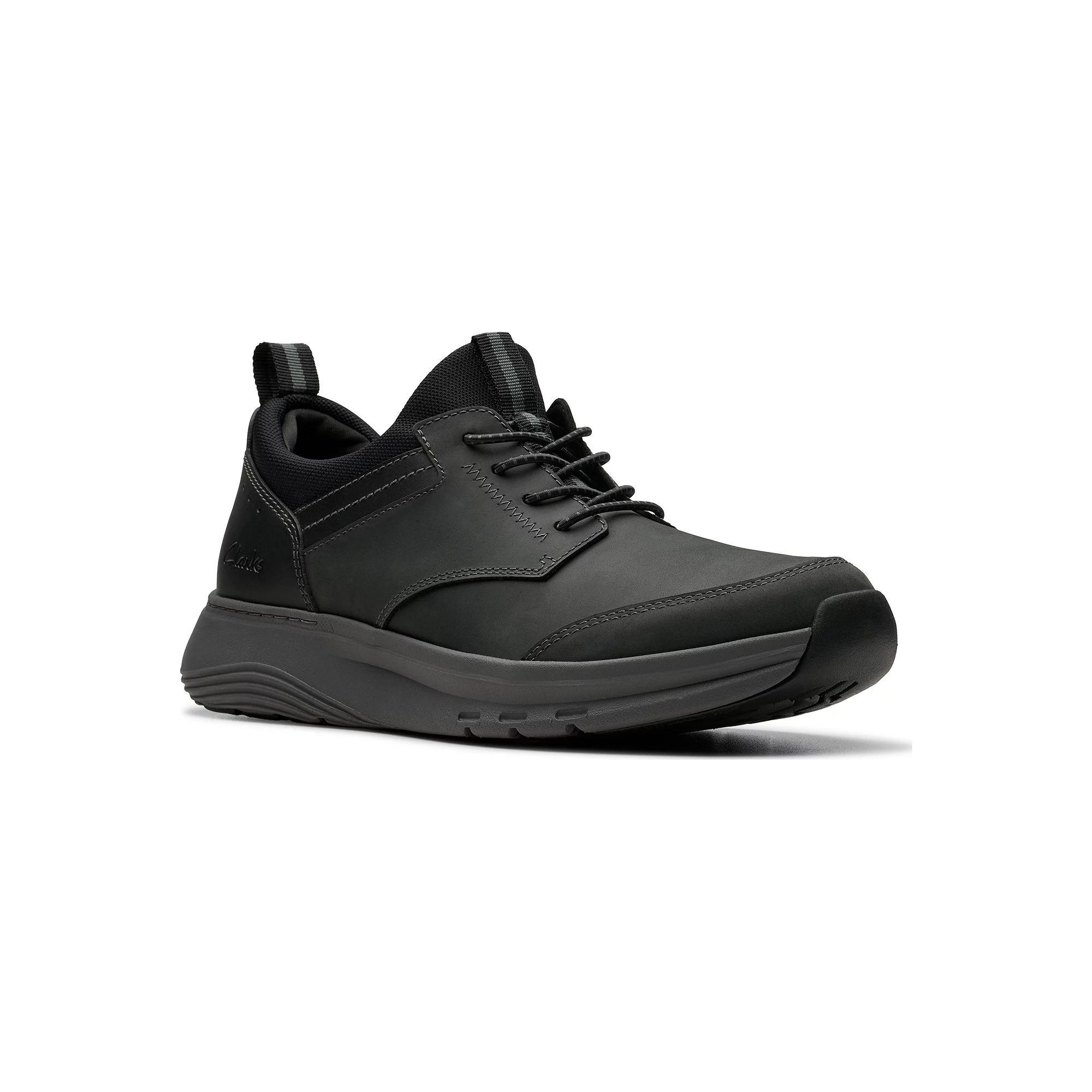 Clarks® Motion Trek EZ Men's Leather Shoes, Size: 9, Black Product Image