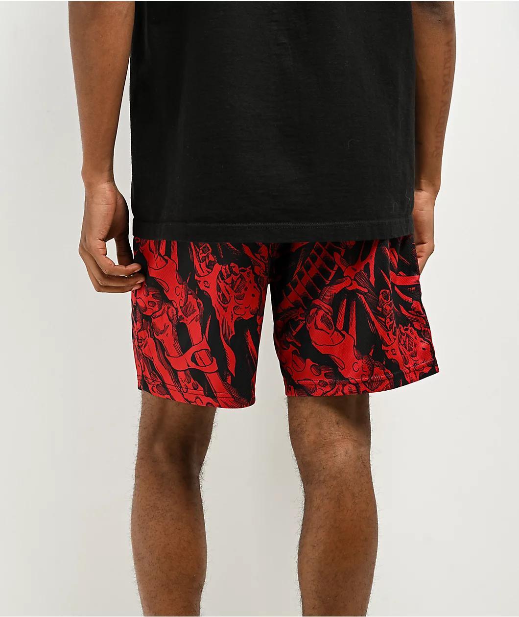 Lurking Class By Sketchy Tank Disconnect Red Mesh Shorts Product Image