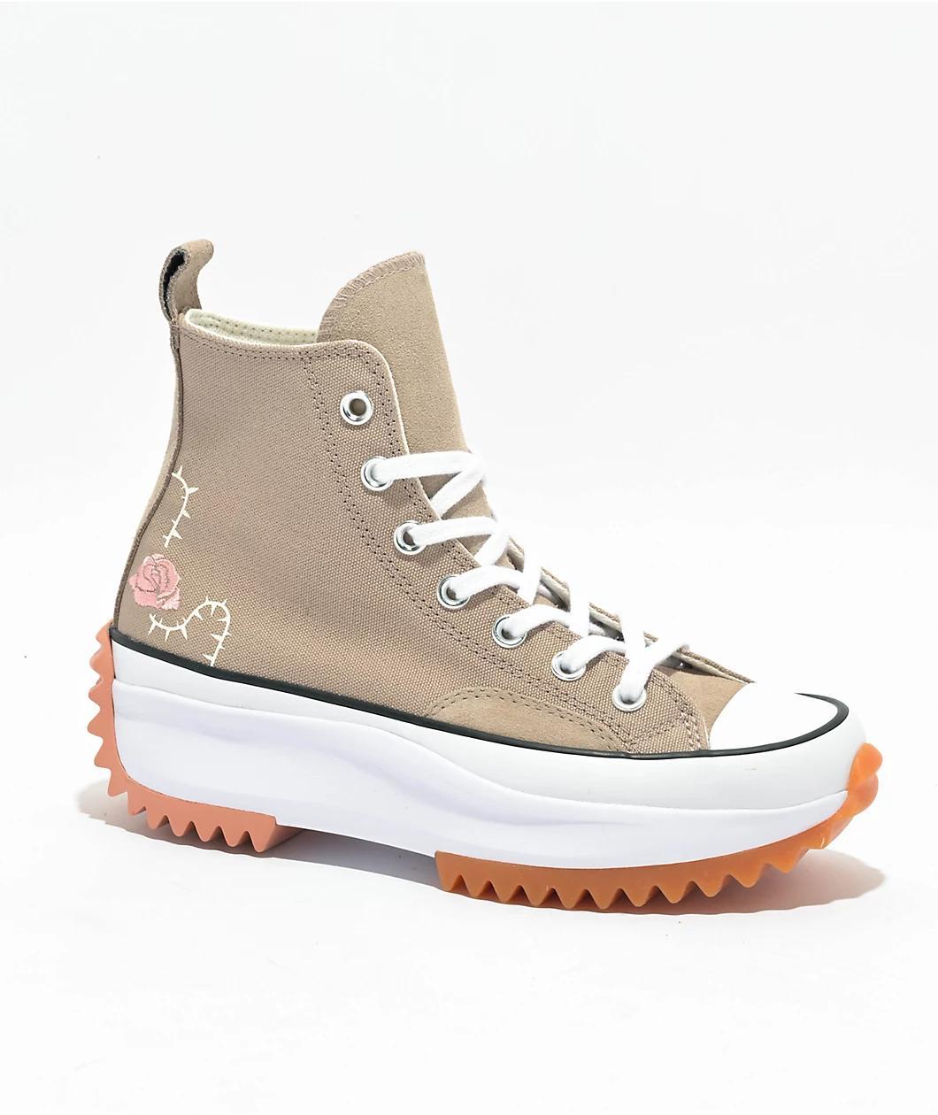 Converse Run Star Hike Vintage Cargo, White & Pink Phase High Top Shoes Product Image