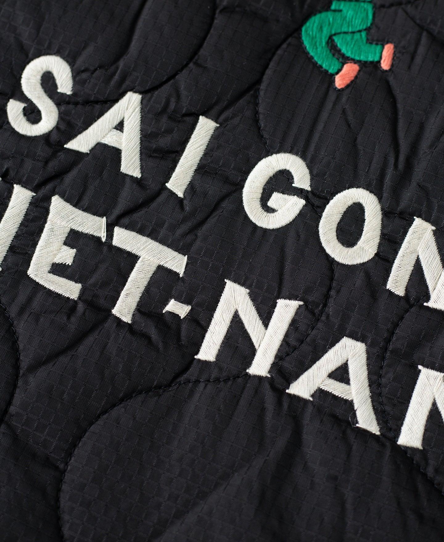Vietnam War Quilted Padded Souvenir Jacket - Black Product Image