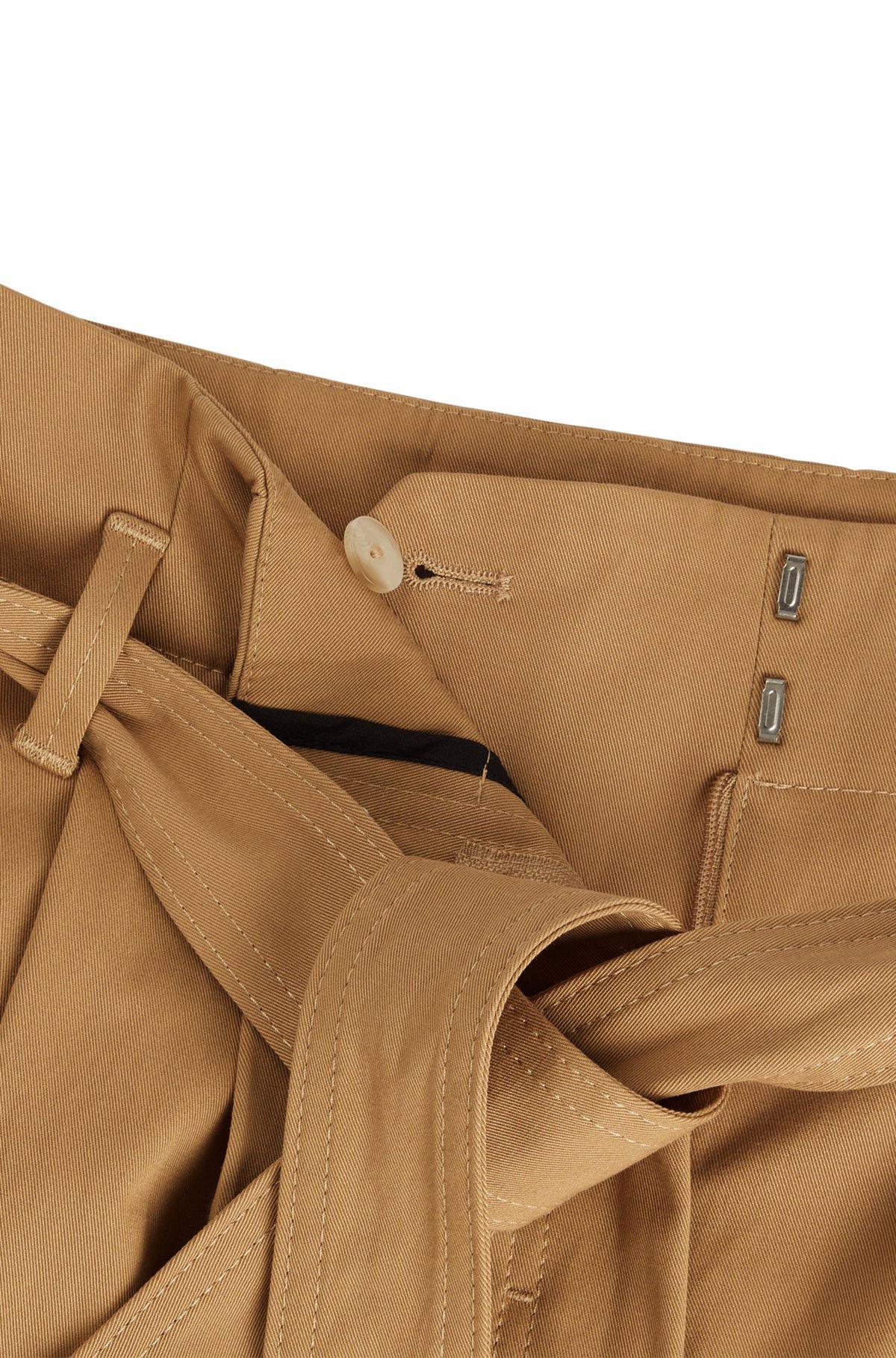 Tapered-fit wide-leg trousers with fabric belt Product Image