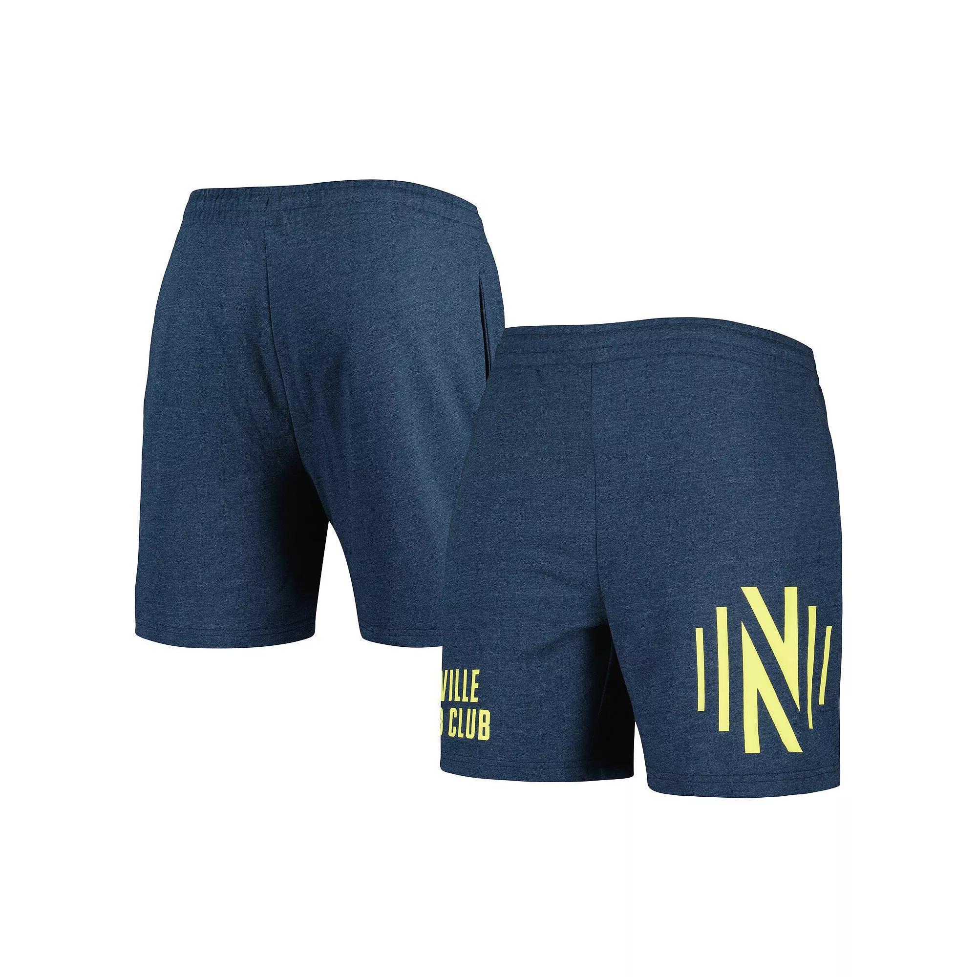 Men's Concepts Sport  Heather Navy Nashville SC Multi-Logo Shorts, Size: Small, Mls Blue Product Image