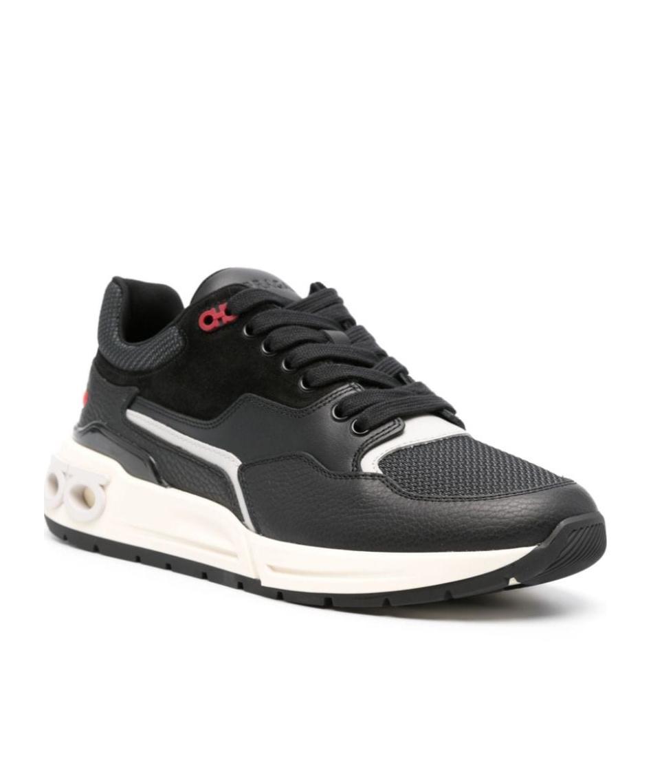 FERRAGAMO Tie Low-top Sneakers In Black Product Image