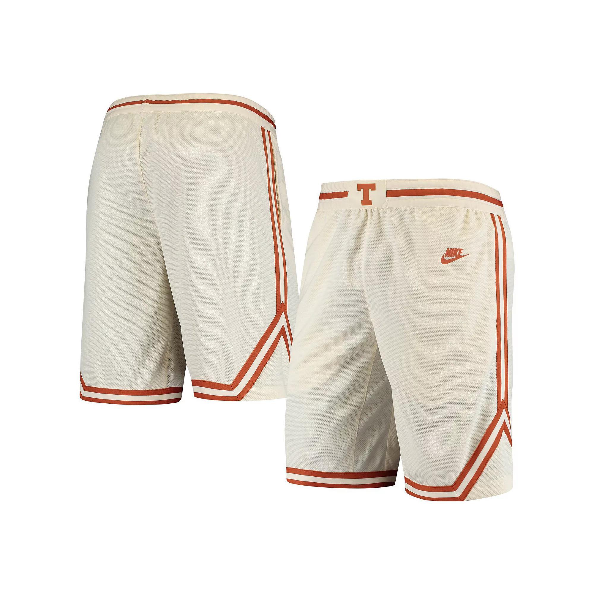 Men's Nike Cream Texas Longhorns Retro Replica Performance Basketball Shorts, Size: Large, Beige Product Image