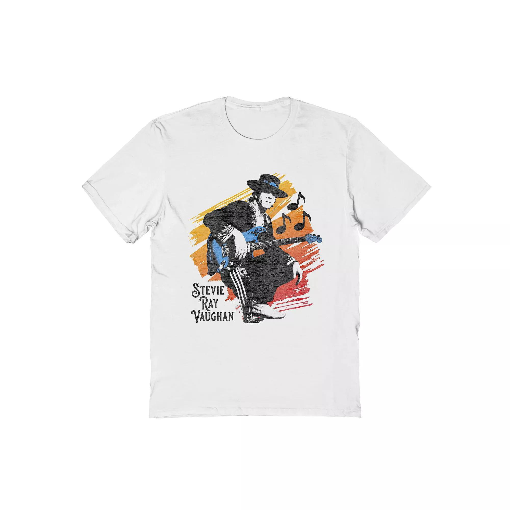 Men's Stevie Ray Vaughn Blue Strat Graphic Tee, Size: XL, White Product Image
