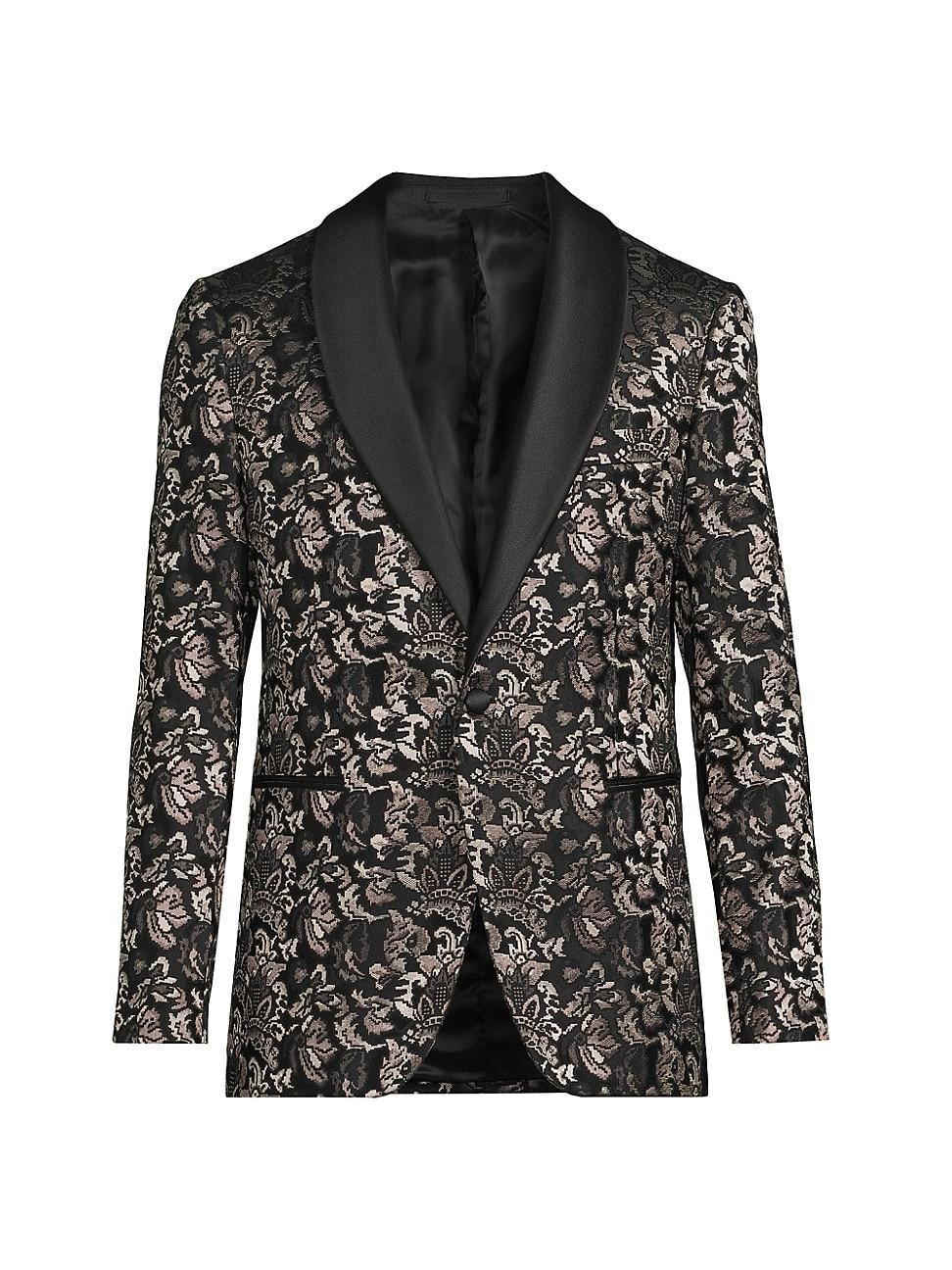 Mens Novel Silk-Wool Smoking Jacket Product Image