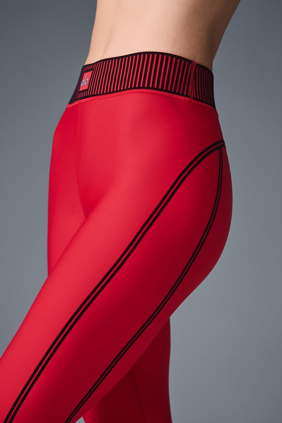 Airlift High-Waist 7/8 Line Up Legging - Bold Red Product Image