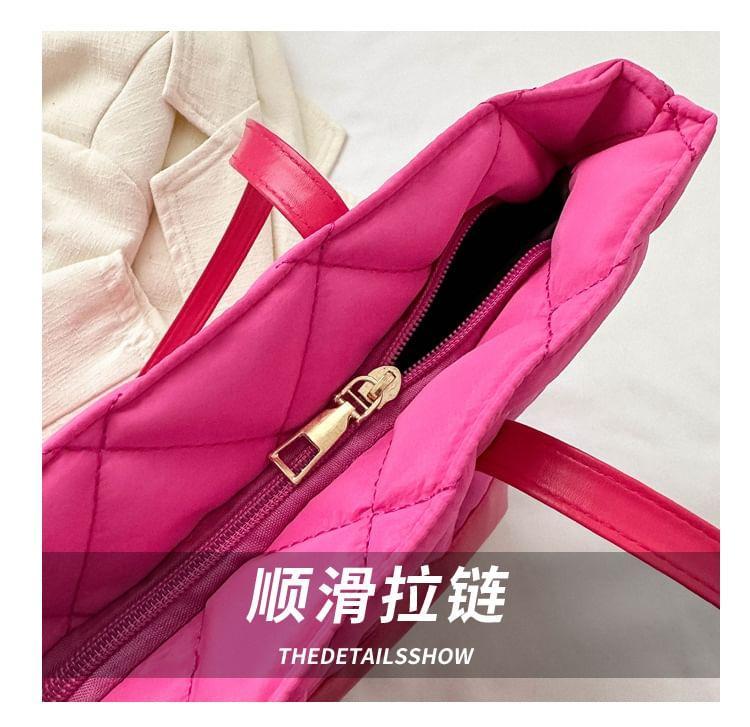 Plain Quilted Tote Bag Product Image