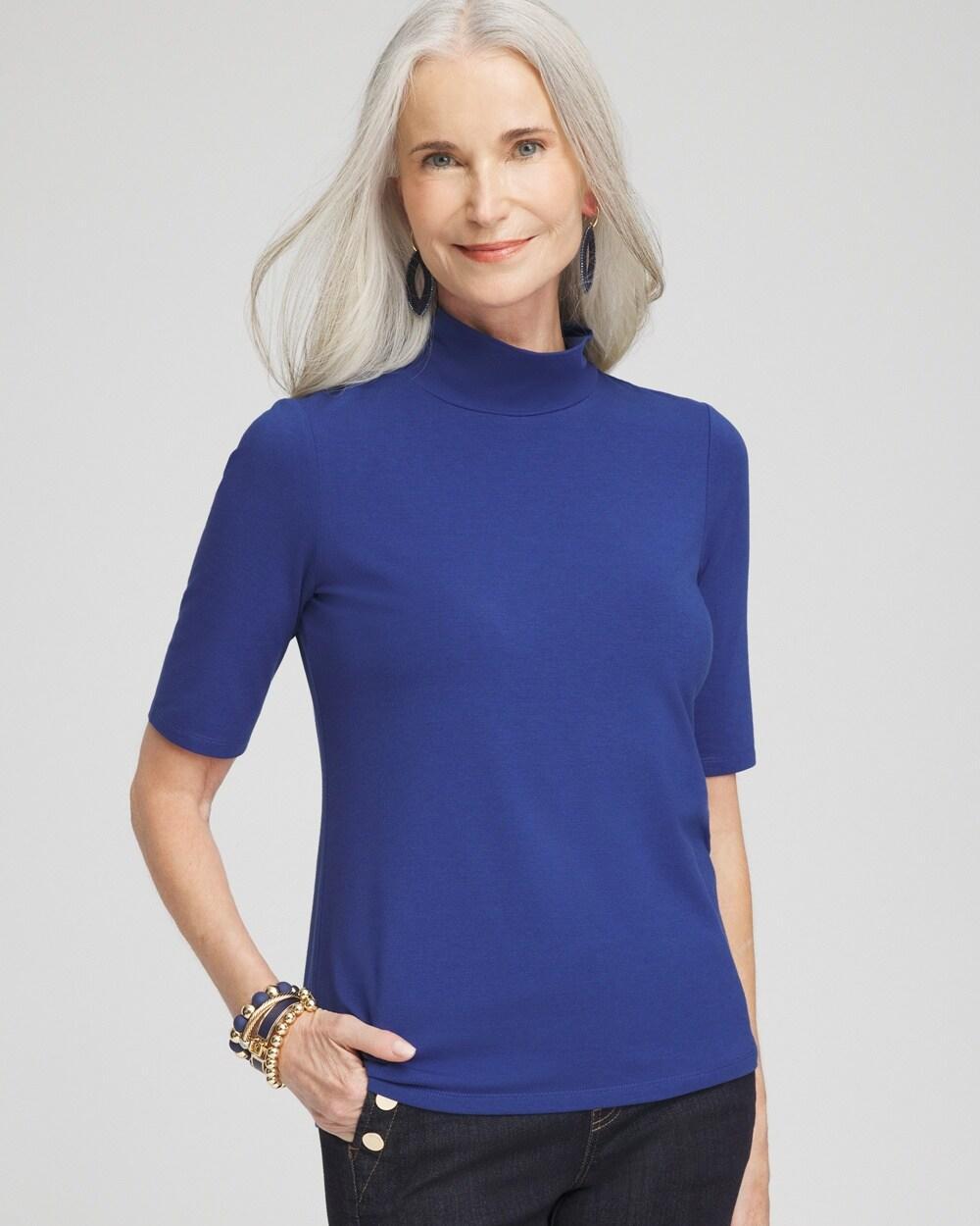 Touch of Cool™ Mock Neck Short Sleeve Tee Product Image
