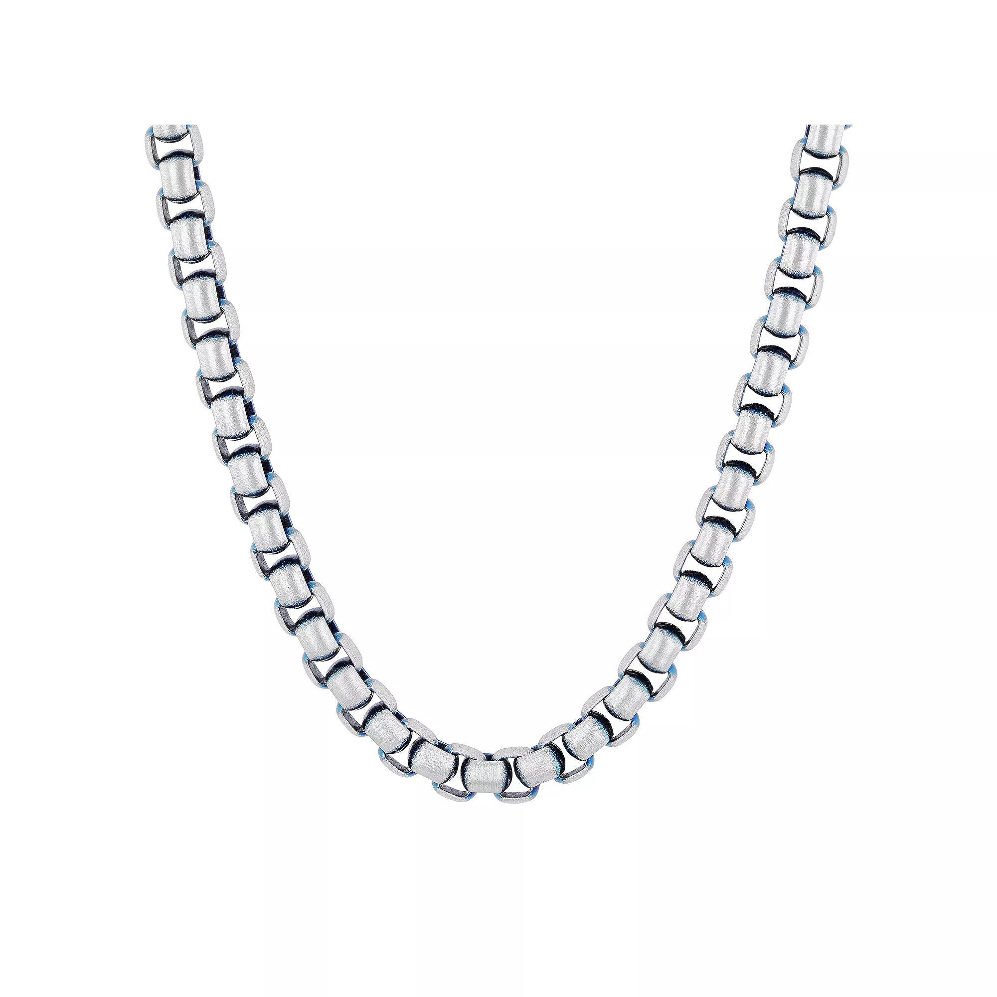 Steel Nation Men's Stainless Steel Square Link Chain Necklace, Size: 8.5", Silver Product Image