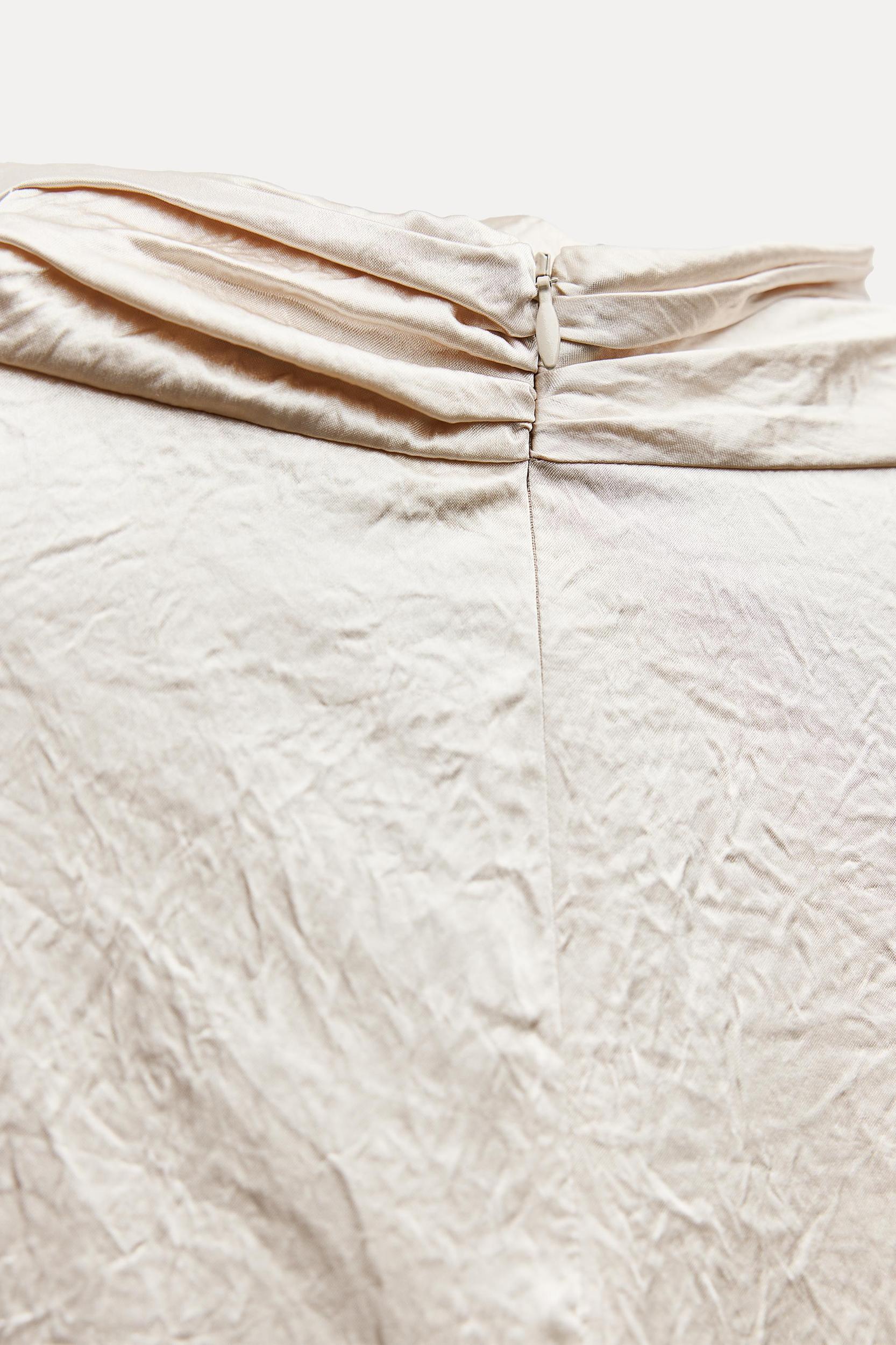DRAPED SATIN EFFECT TOP ZW COLLECTION Product Image
