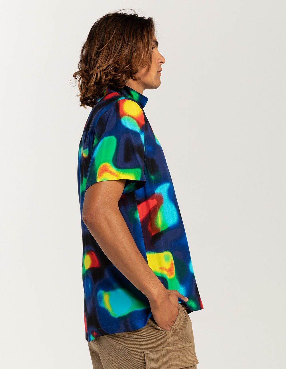 RSQ Mens Lights Rayon Camp Shirt - MULTI Product Image