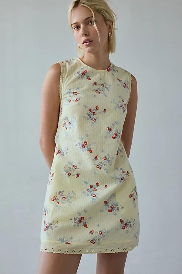 Kimchi Blue Delaney Sleeveless Lace-Trim Shift Mini Dress Womens at Urban Outfitters Product Image
