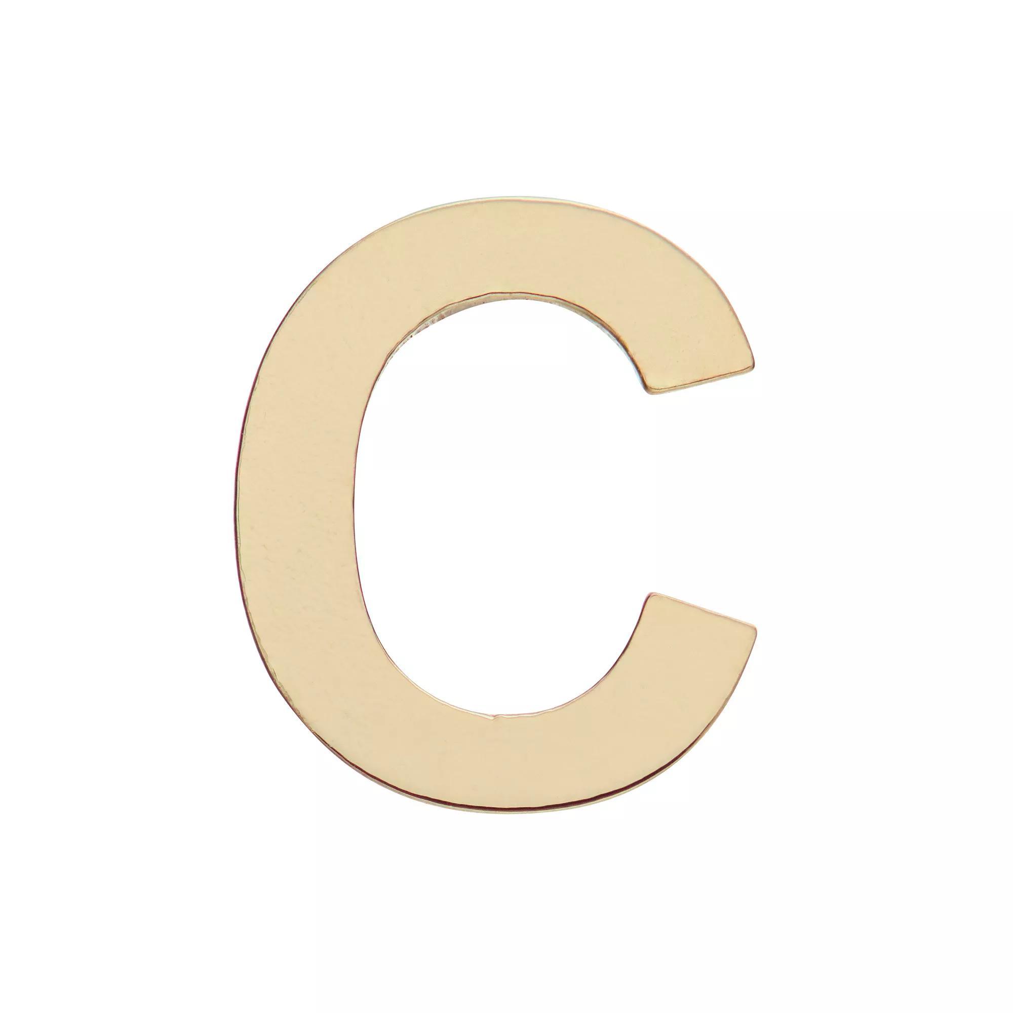 Au Naturale 14k Gold Initial Single Stud Earring, Women's Product Image