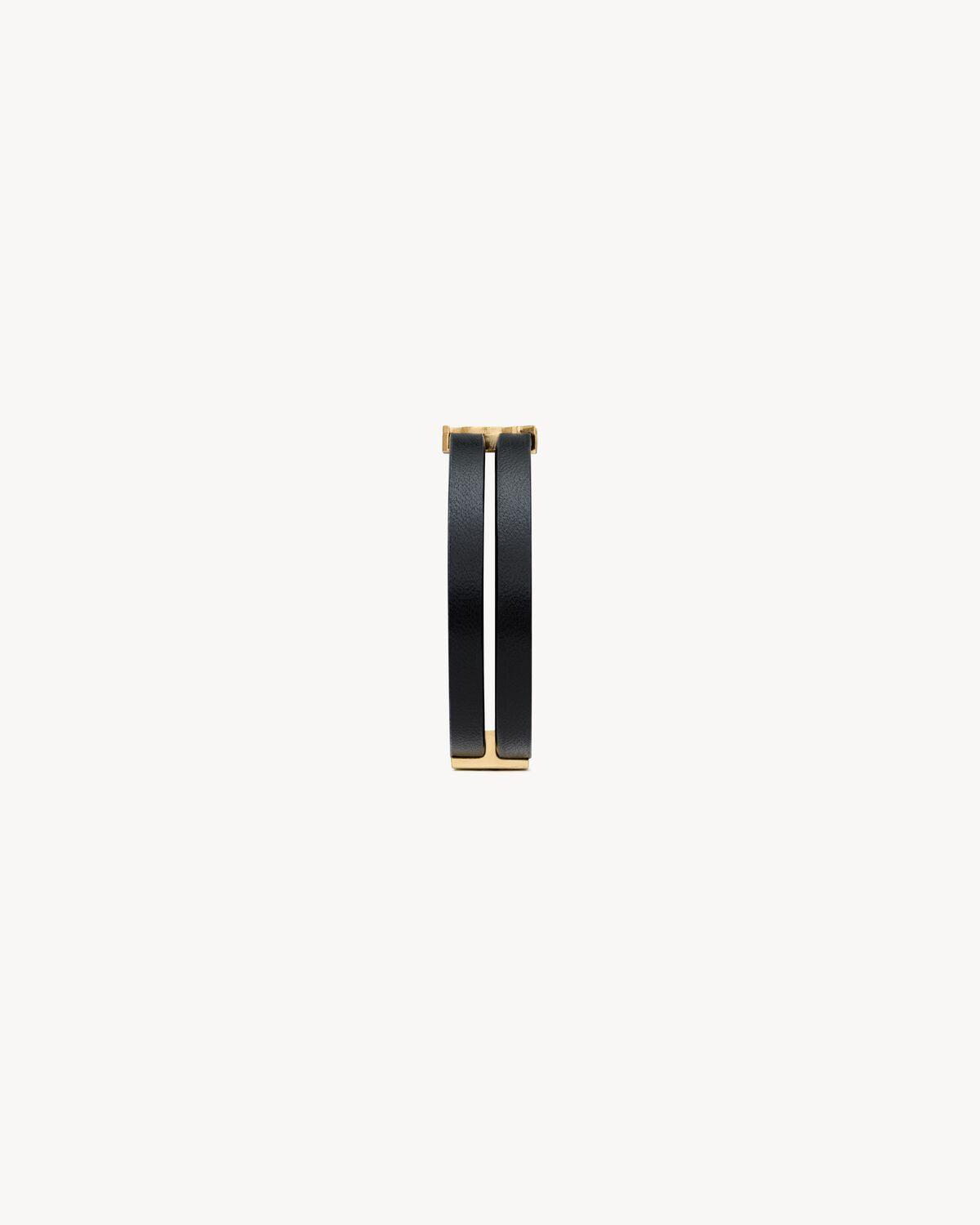 cassandre double-strand bracelet in leather and metal Product Image