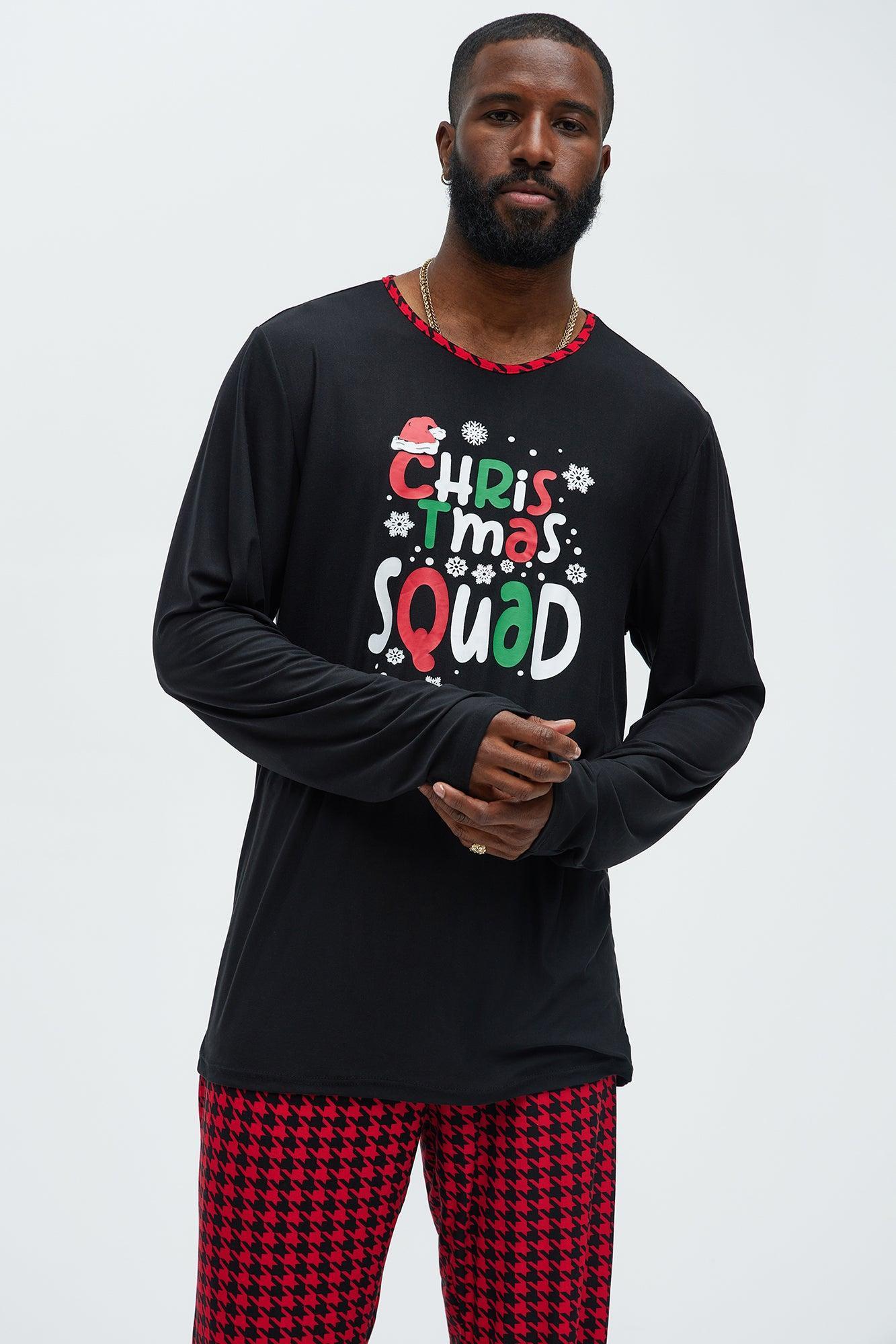 Christmas Squad Holiday PJ Set - Black/Red Product Image