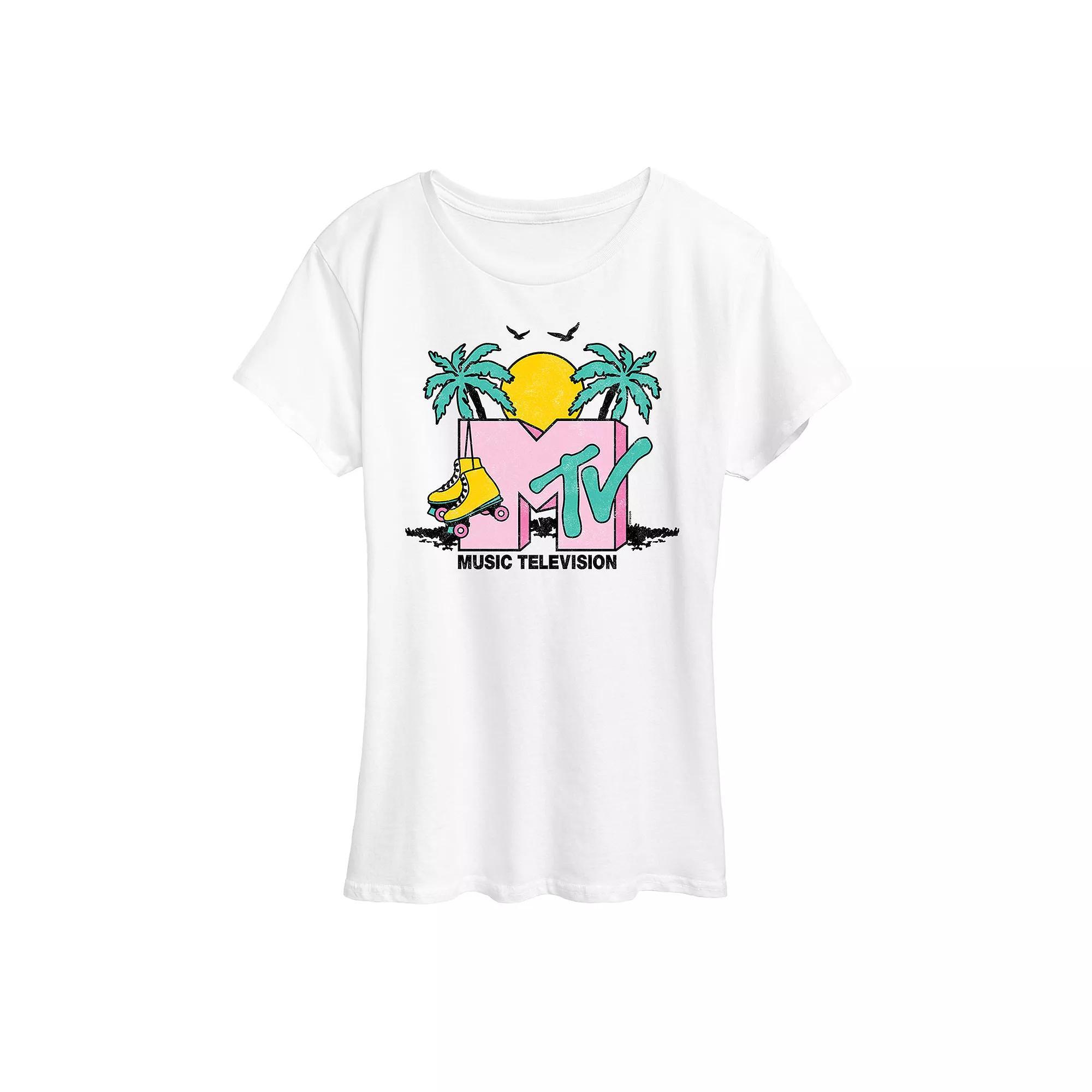 Womens MTV Malibu Roller Skate Graphic Tee Product Image